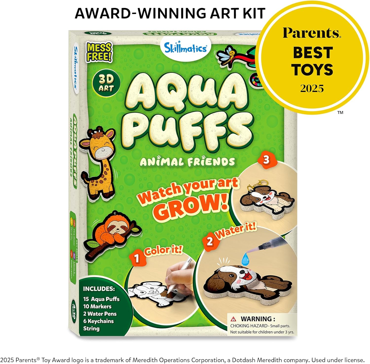 Thumbnail 3 de Skillmatics Aqua Puffs Animals: Magical Water-Activated Puff Art for Kids