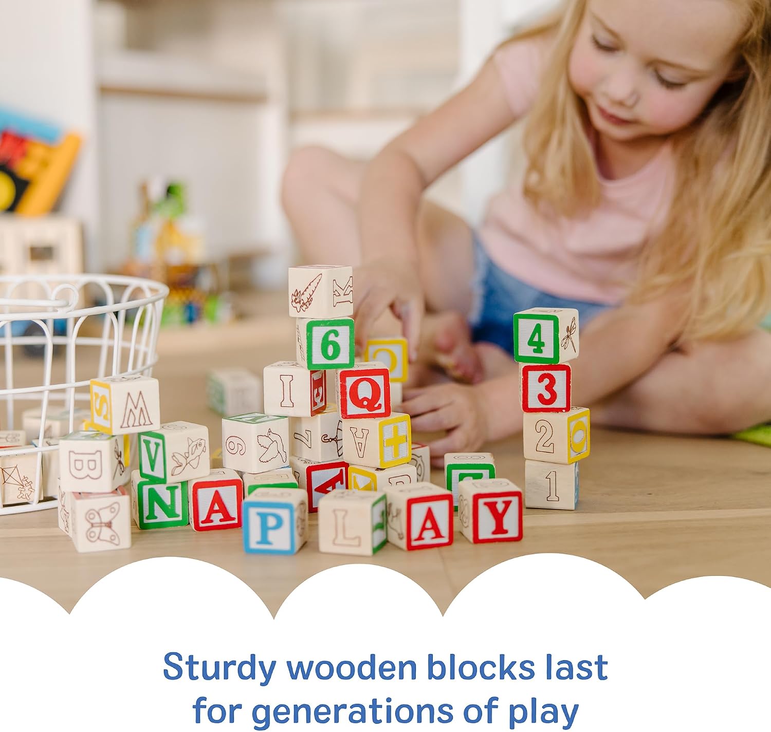 Detalle de Melissa & Doug ABC/123 50-piece blocks