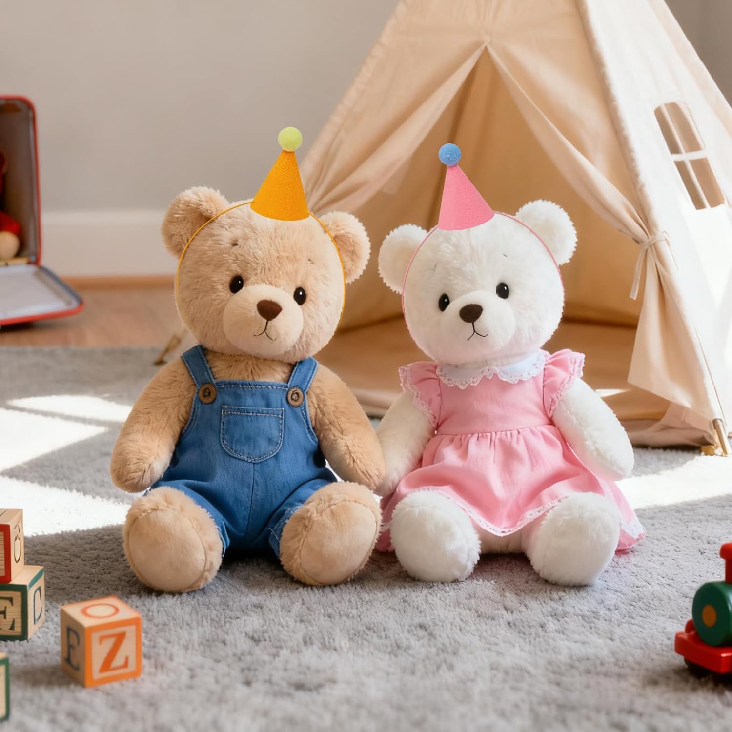 Thumbnail 6 de EclipseGuard 12 Mini Partyhüte mit Pompoms – Tierparty-Dekoration für Hunde, Katzen & Kuscheltiere