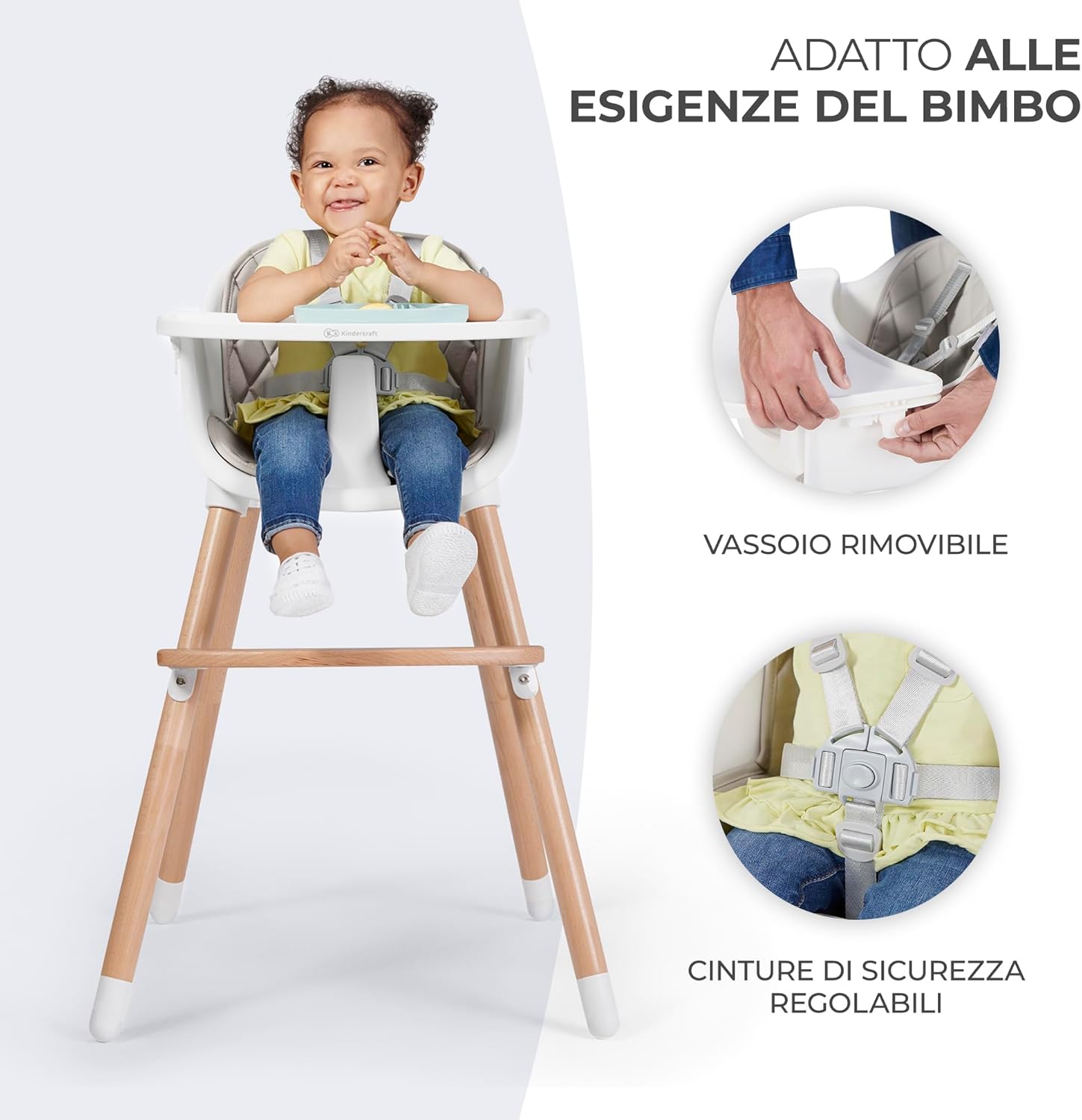 Thumbnail 3 de Kk Kinderkraft Seggiolone Pappa Sienna: seggiolino pappa 6–36 mesi, trasformabile in sedia