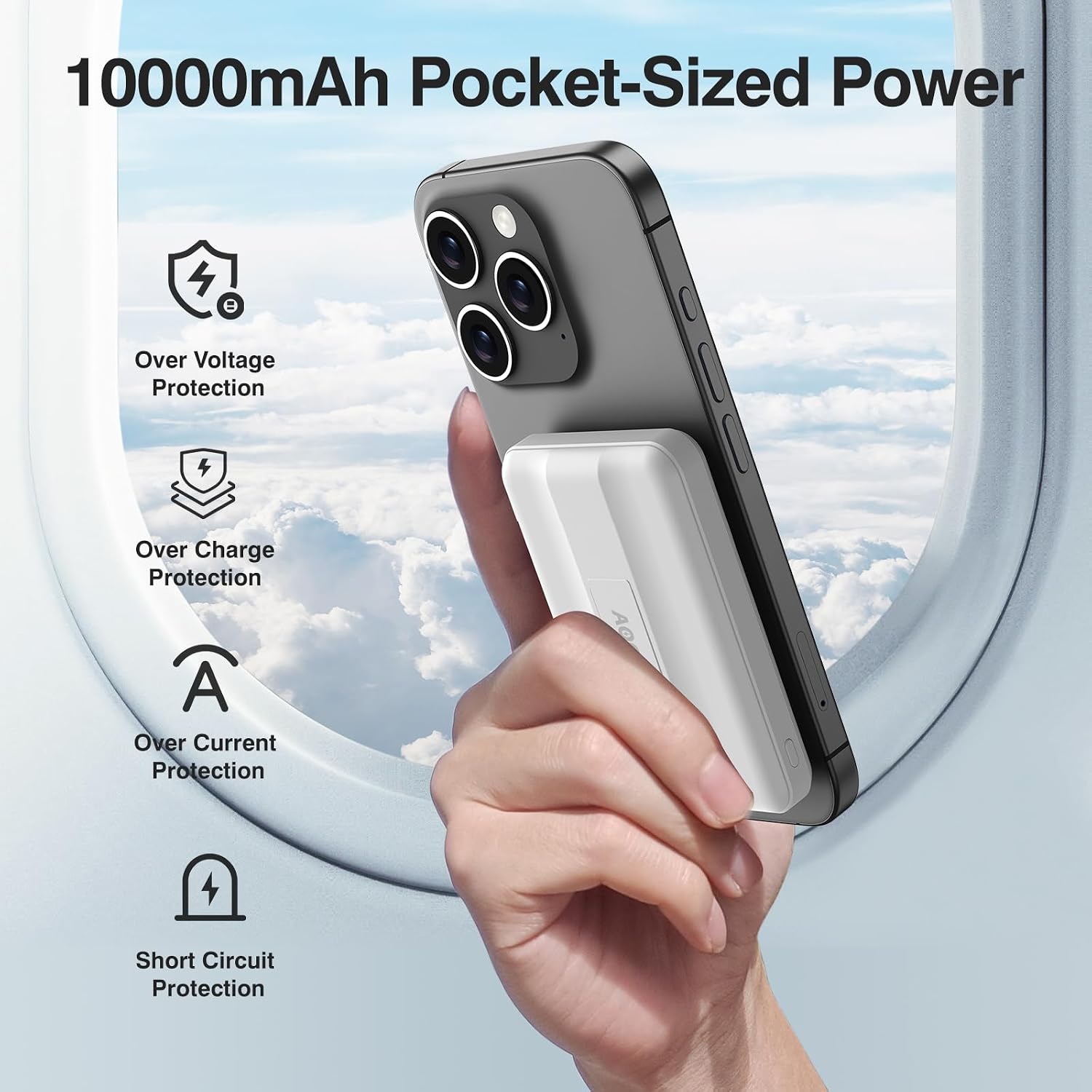 Detalle 2 de AOGUERBE PowerBank MagSafe 10000 mAh magnetico