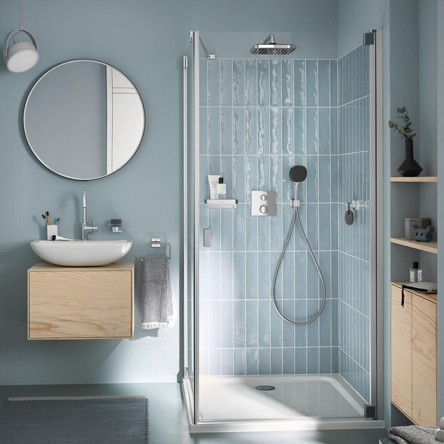 Detalle de GROHE QUICKFIX VitalioFlex Comfort: flessibile doccia in metallo 1500 mm con ProGrip