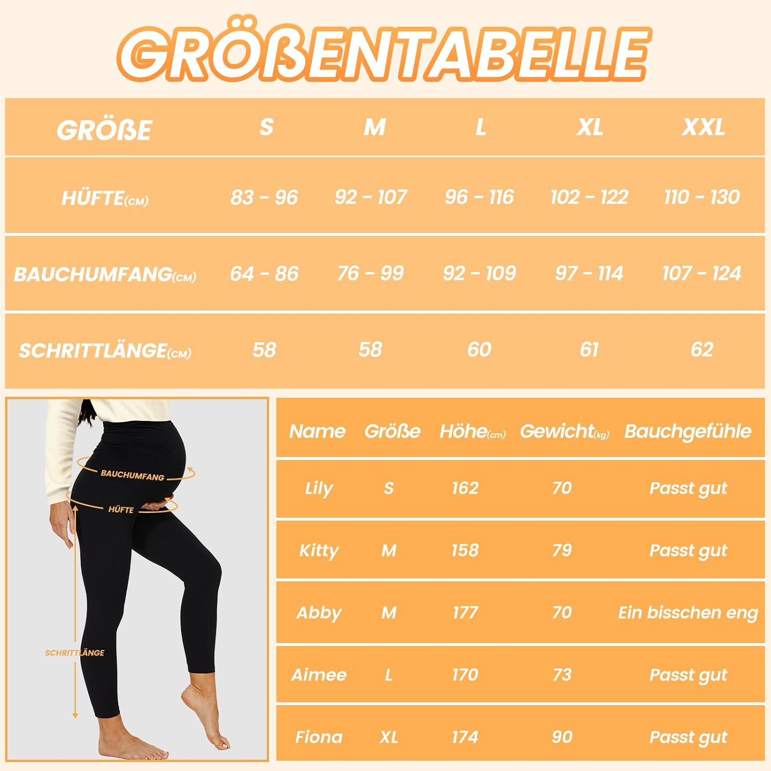 Thumbnail 5 de DDOBB Damen Umstandsleggings High Waist mit Taschen đ