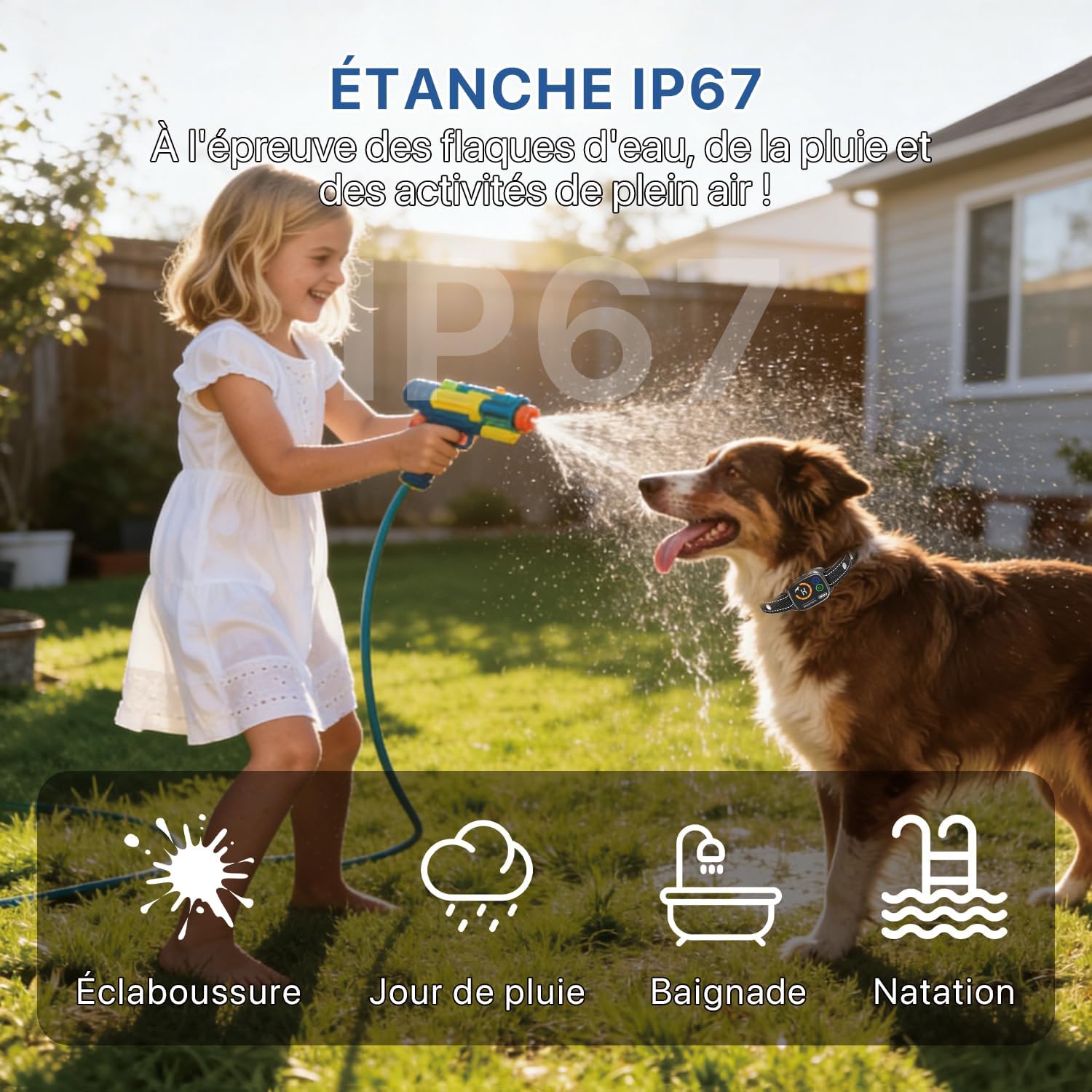 Thumbnail 3 de PatteSage Collier Anti aboiement pour chien — 6 niveaux, 3 modes et IP67
