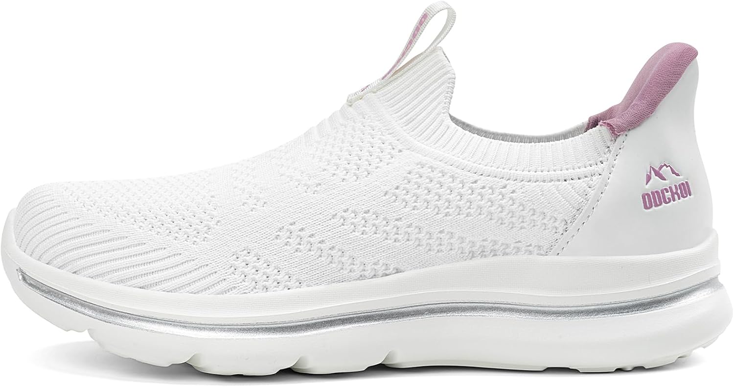 Detalle de ODCKOI Slip-on Damen Sneakers – bequeme, atmungsaktive Leicht-Trainingsschuhe