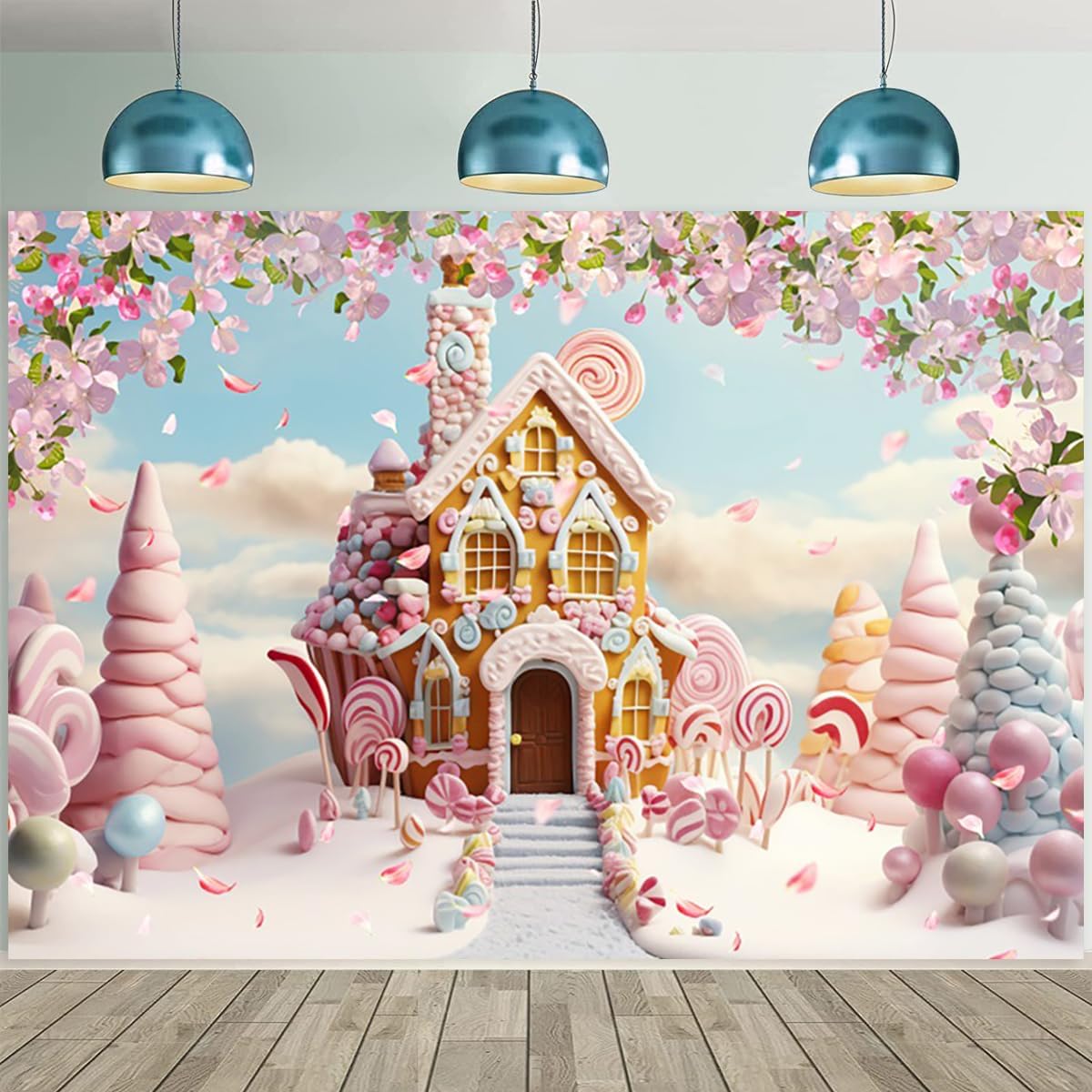Thumbnail 1 de GCIREC 7x5ft Rosa Süßigkeiten Hintergrund
