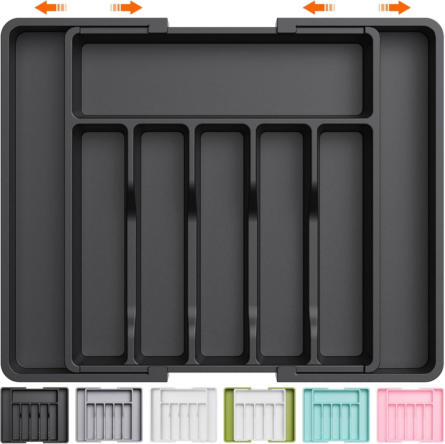 Detalle de Lifewit Silverware Drawer Organizer, 13–22.4-Inch Adjustable Width