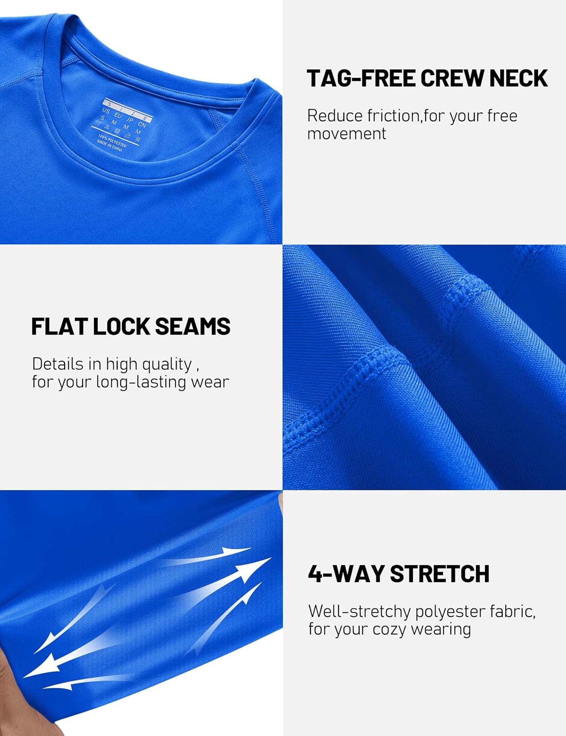 Detalle de TACVASEN Men’s UPF 50+ long sleeve UV protection T-shirt (casual outdoor hiking)