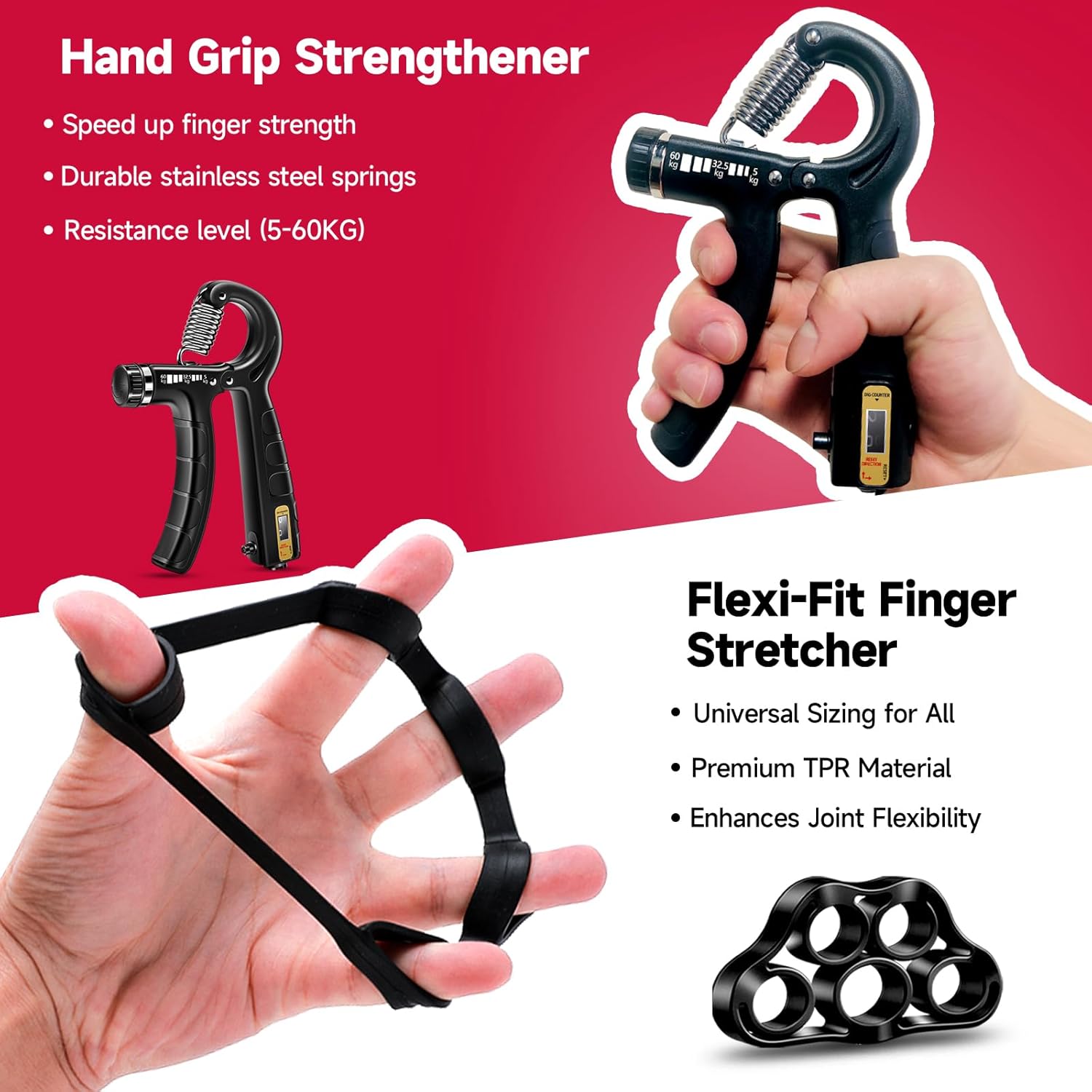 Thumbnail 2 de FitBeast Hand Grip Strengthener 5-pack 🏋