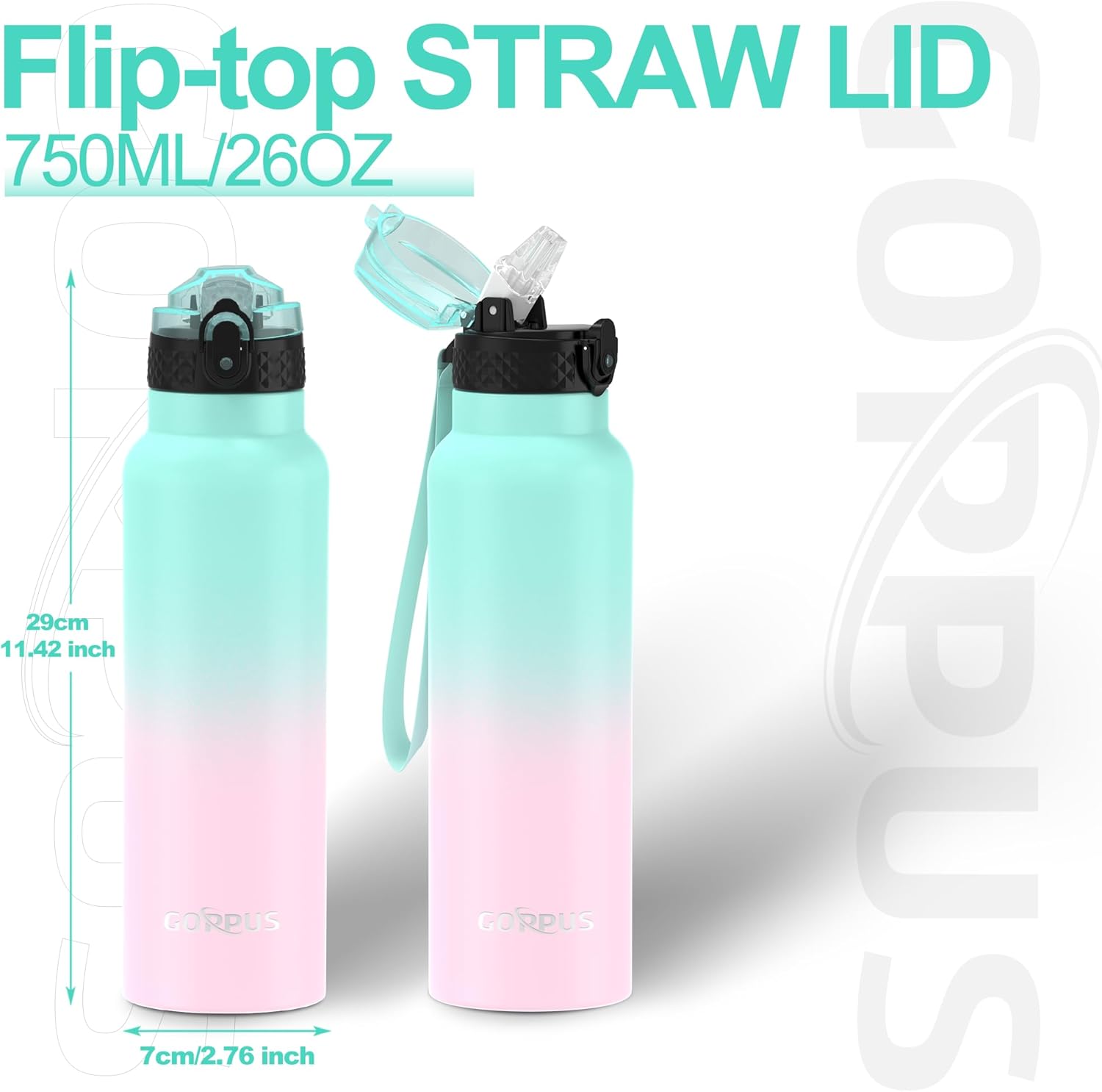 Thumbnail 1 de GOPPUS 750ml Stainless Water Bottle 🚰
