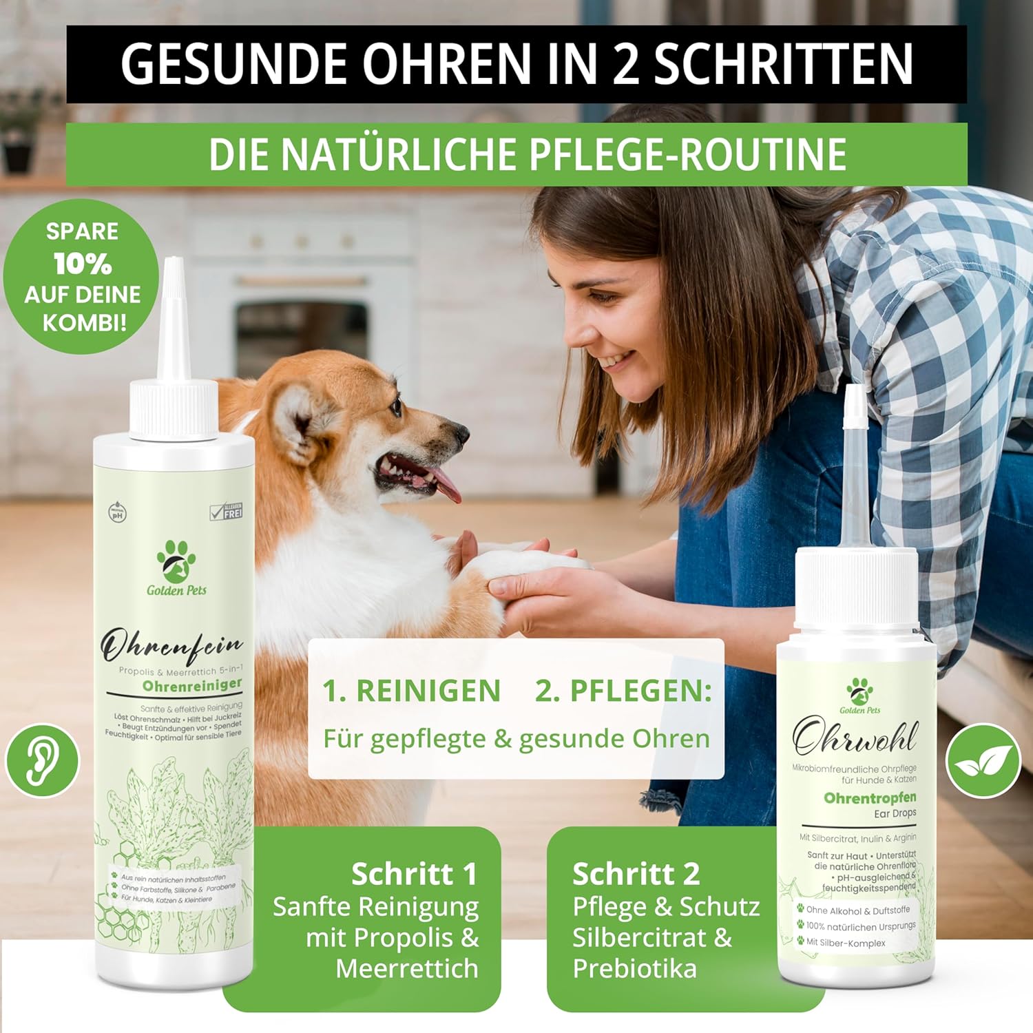 Thumbnail 5 de Golden Pets Ohrentropfen 50 ml für Hunde & Katzen