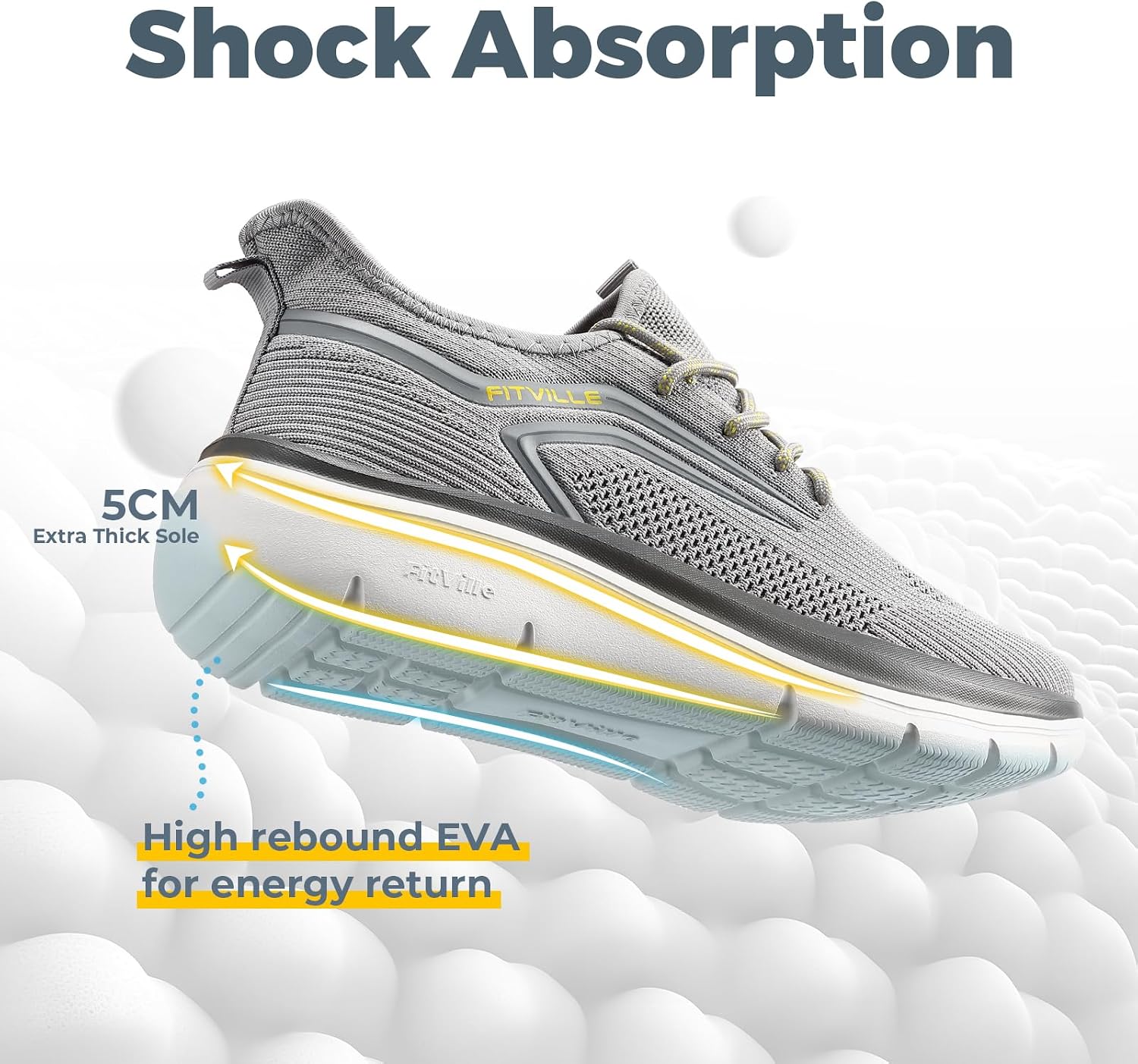 Thumbnail 1 de Extra Wide Fit Trainers Slip On Arch Support