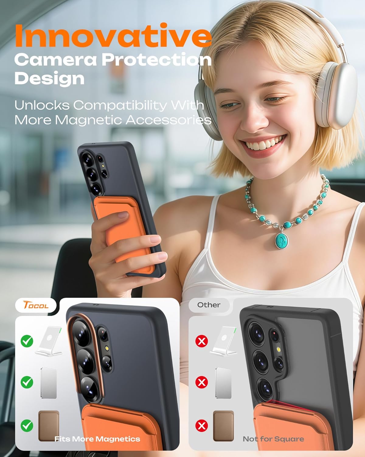 Thumbnail 2 de TOCOL Magnetic Case for Galaxy S26 Ultra