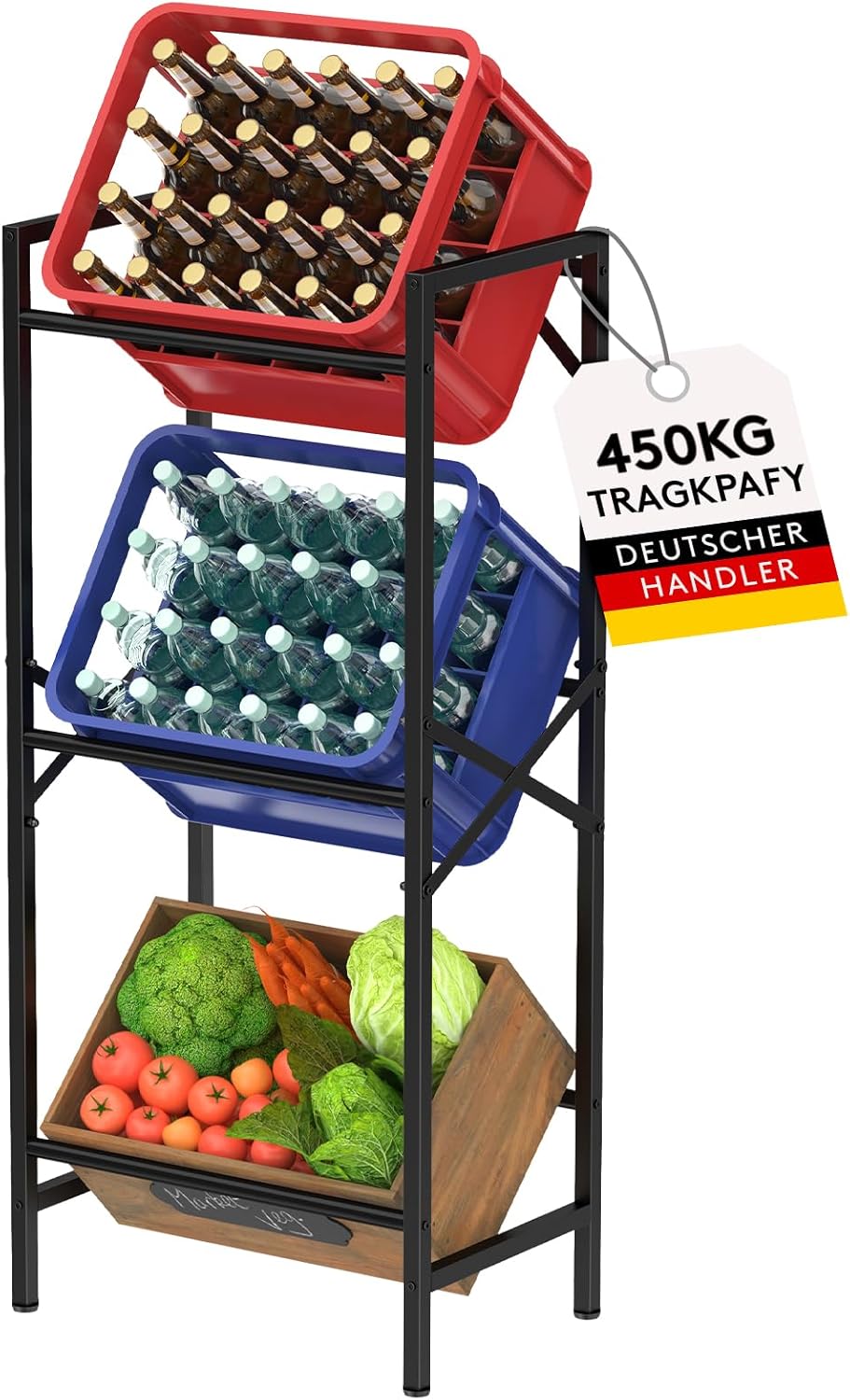 Lifewit Getränkekistenregal 3 hoch, 450 kg