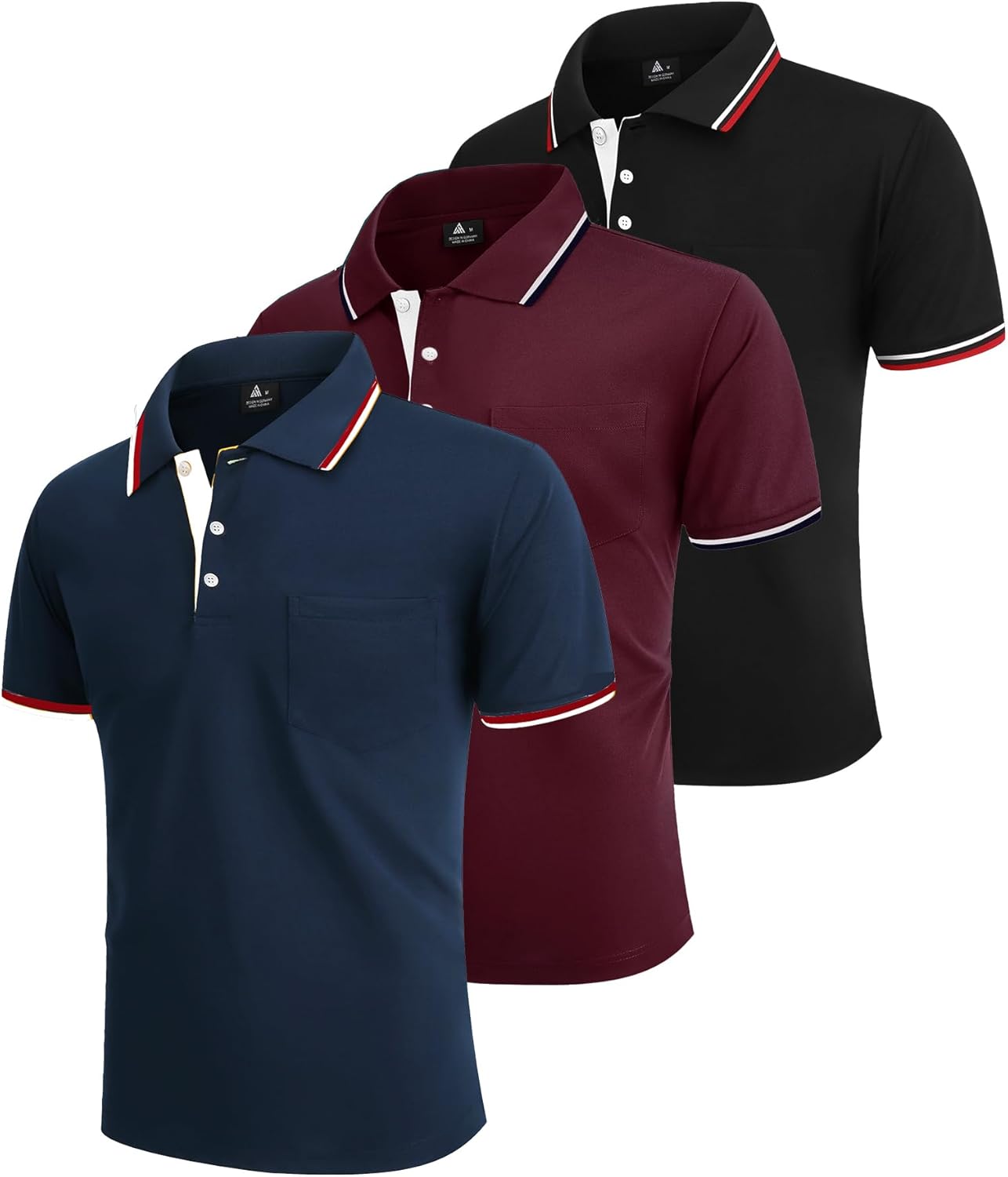 Thumbnail 2 de ZITY Polo Uomo Maniche Corte Pacco da 3: polo leggera e traspirante per sport e tempo libero