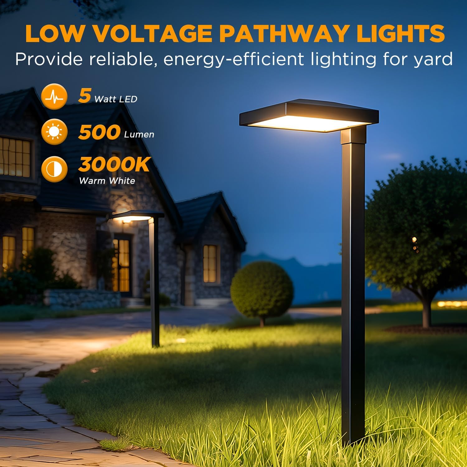 Detalle de LUTEC low-voltage pathway lights 12V