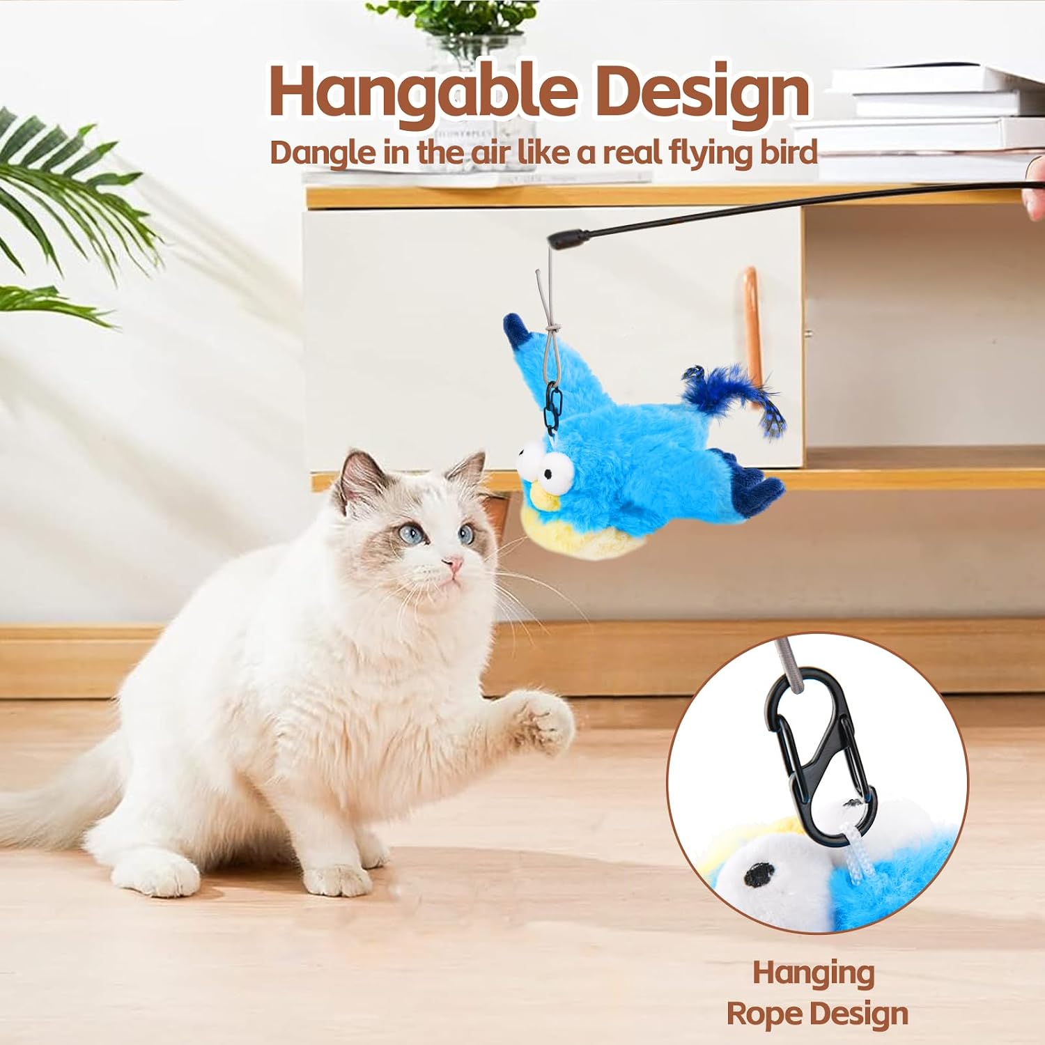 Detalle 1 de LIFLIX Interactive Cat Toy, Blue