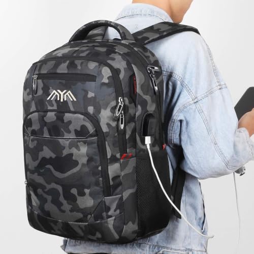 Thumbnail 6 de YAMTION Men's Laptop Backpack 15.6 Inch: USB Charging Daypack for Work, Travel and School