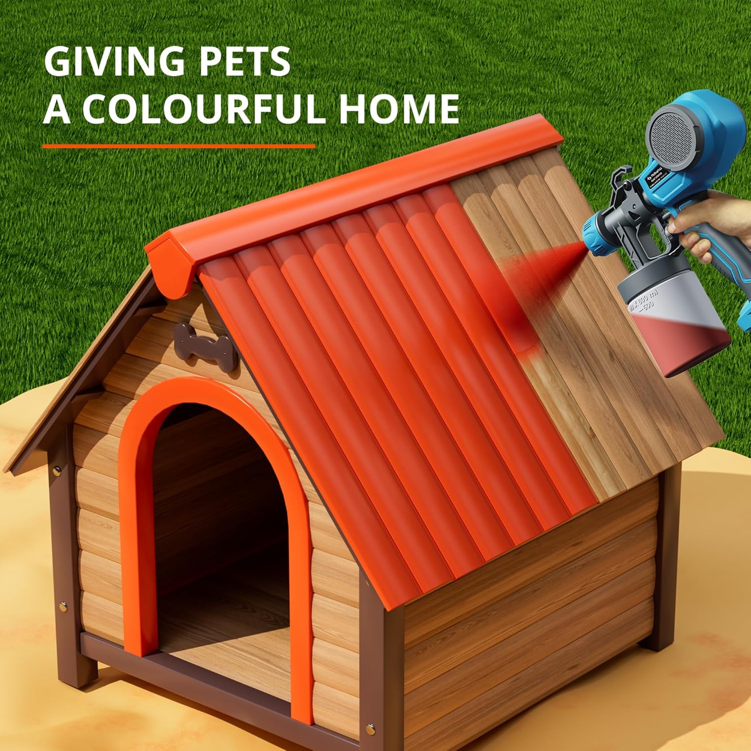 Thumbnail 2 de Tilswall electric paint sprayer for beginners with 4 nozzles and 3 spray patterns