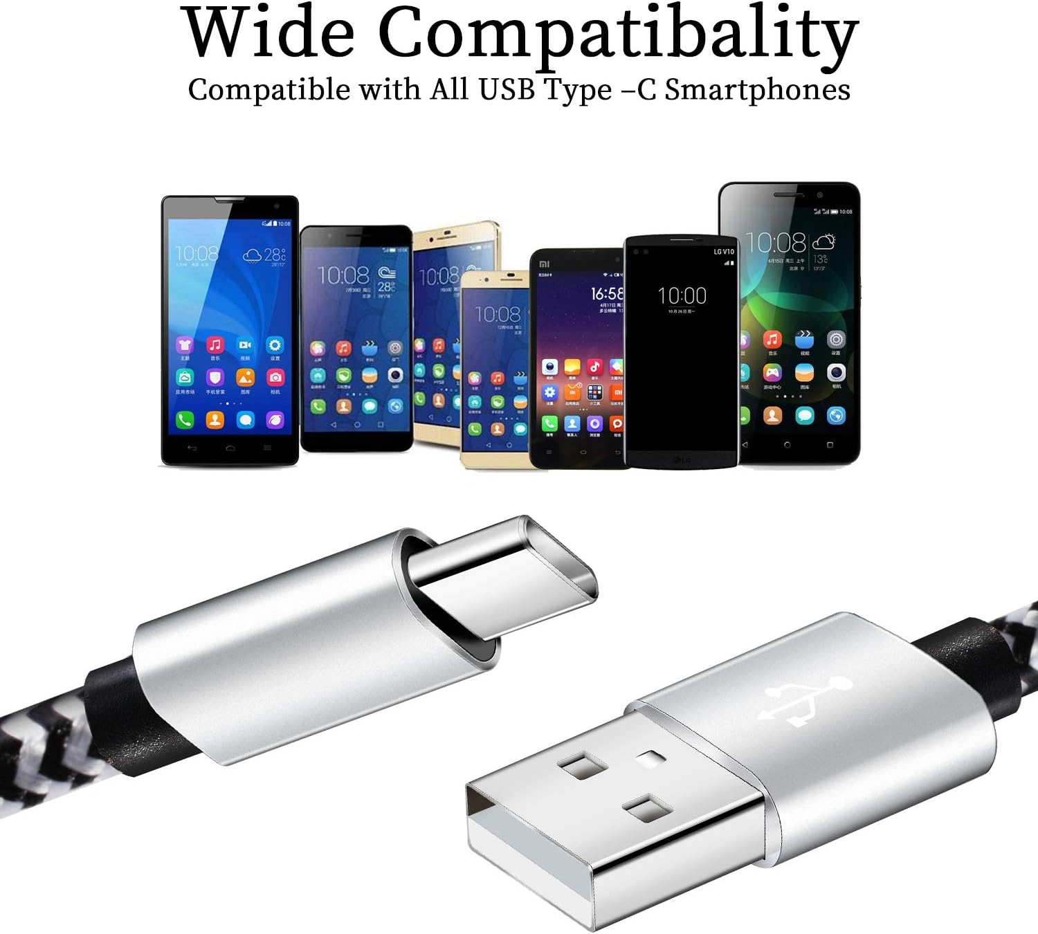 Thumbnail 5 de QQLIKE USB Type C Cable 6FT 5-Pack