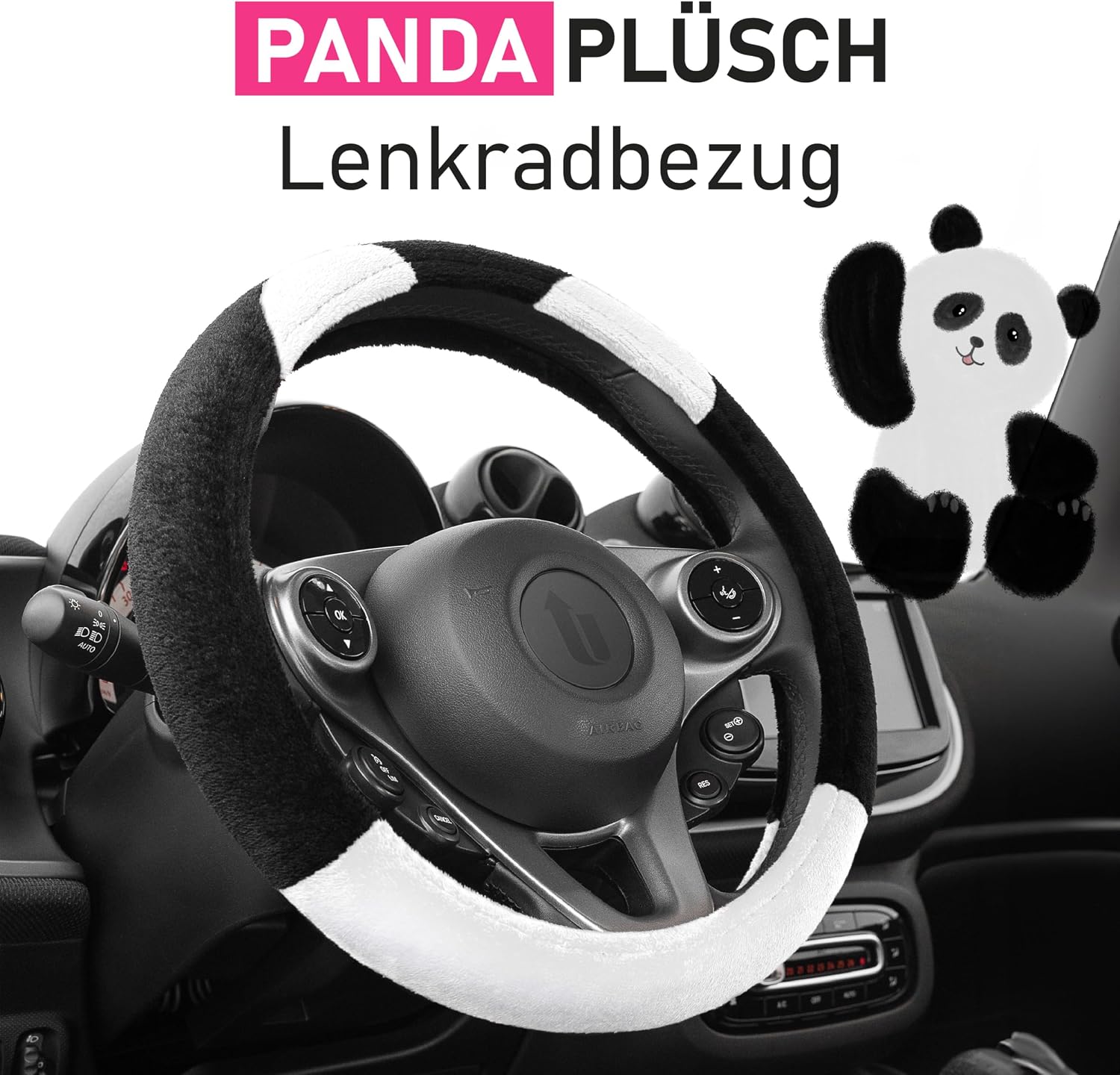 Detalle 2 de Upgrade4cars Lenkradbezug Plüsch 37-39 cm