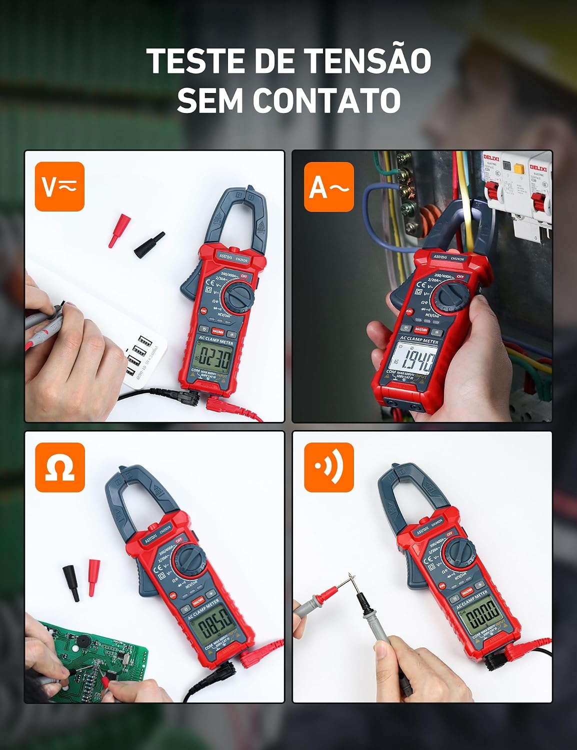 Detalle de AstroAI Clamp Meter 2000 Counts