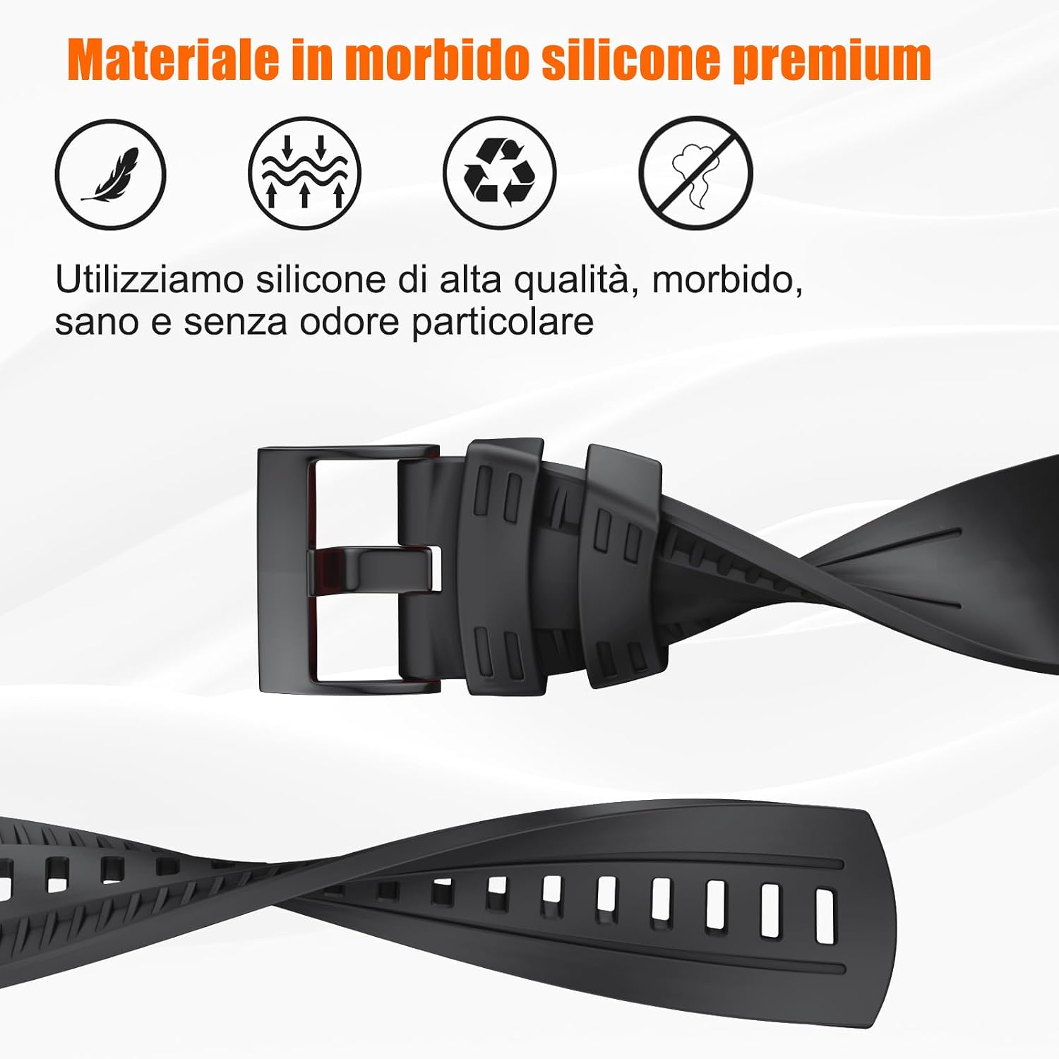 Detalle de Cinturino silicone 24 mm compatibile Sunnto NotoCity