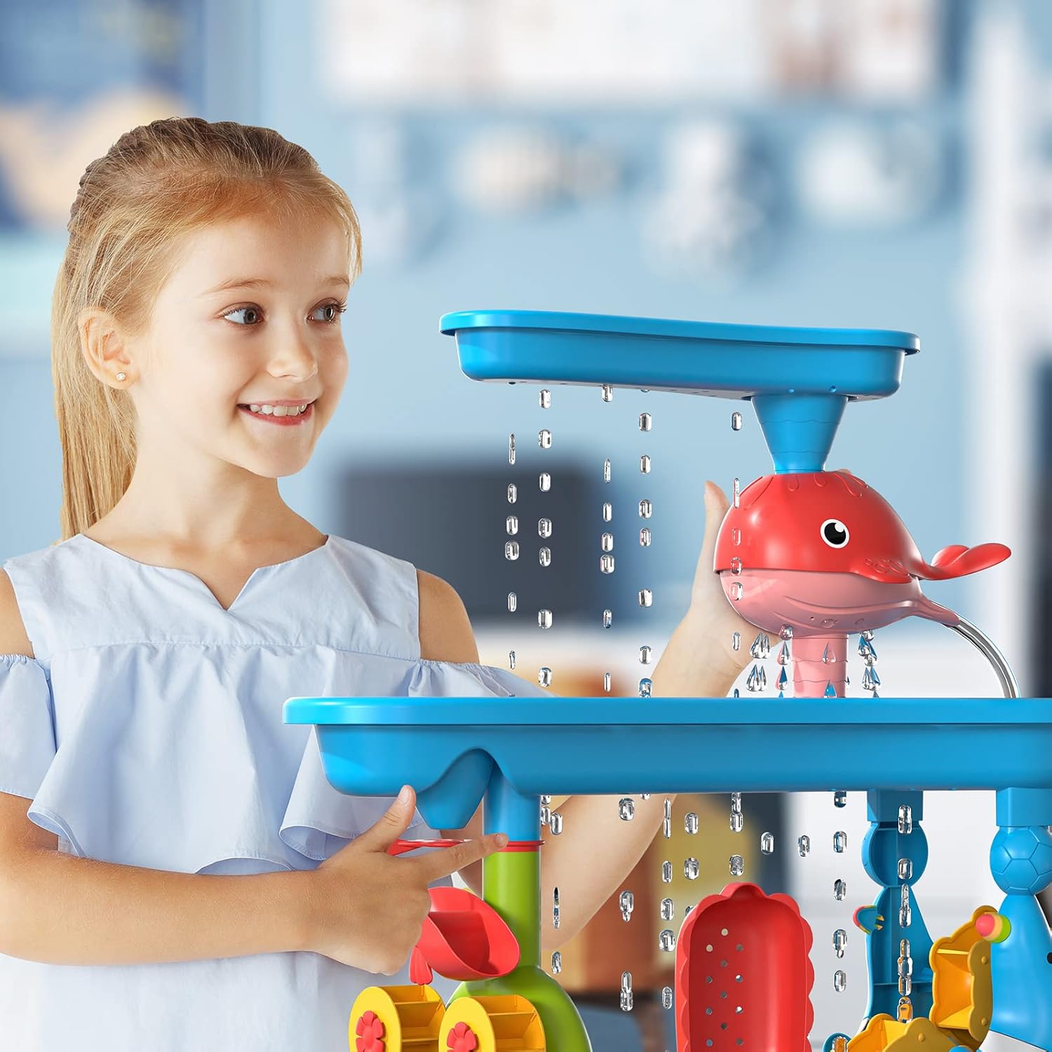 Thumbnail 1 de Doloowee Wasserspieltisch mit 12-teiligem Zubehörset – großer Wasser- und Sandspielbereich für Kinder ab 3 Jahren