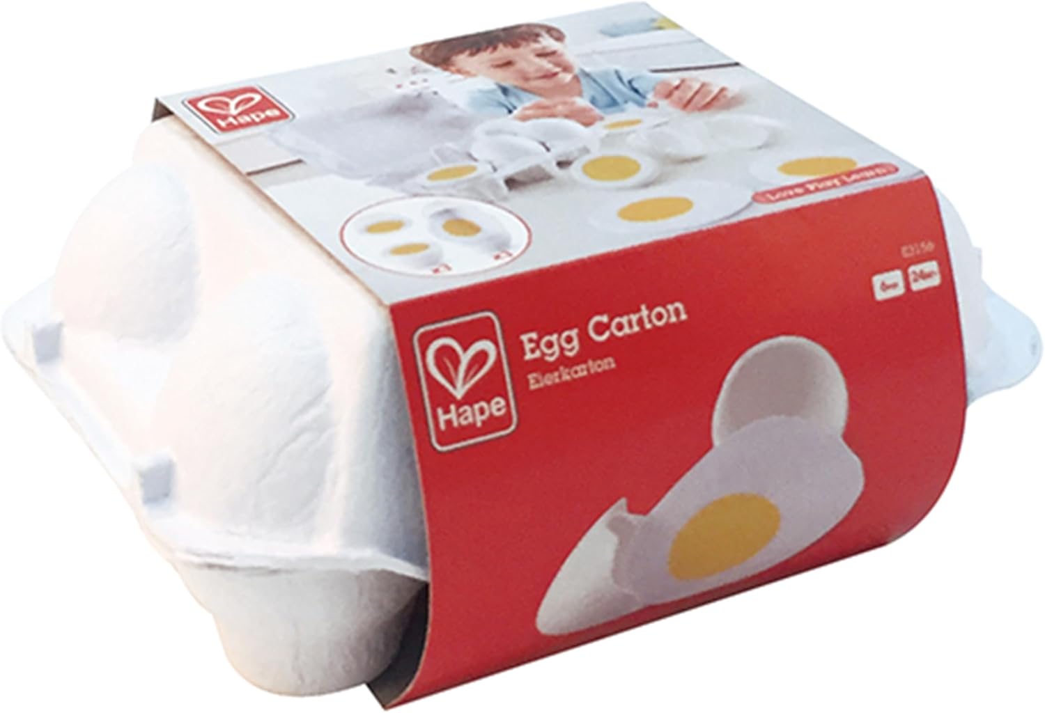 Detalle 1 de Hape Huevera de Cartón 🍳 - Juguete Educativo Realista 3+