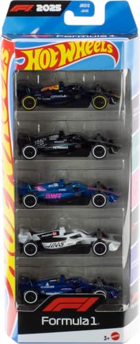 Detalle de Hot Wheels 1:64 Scale 5-Pack Formula 1 Die-Cast Cars