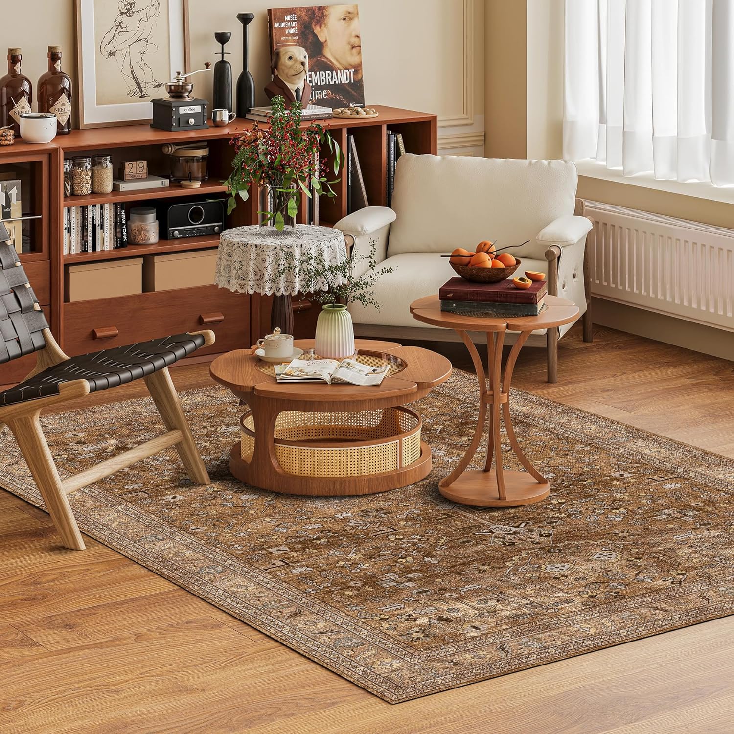 Thumbnail 1 de Washable Area Rug 5' x 7' Vintage Traditional Persian Mat