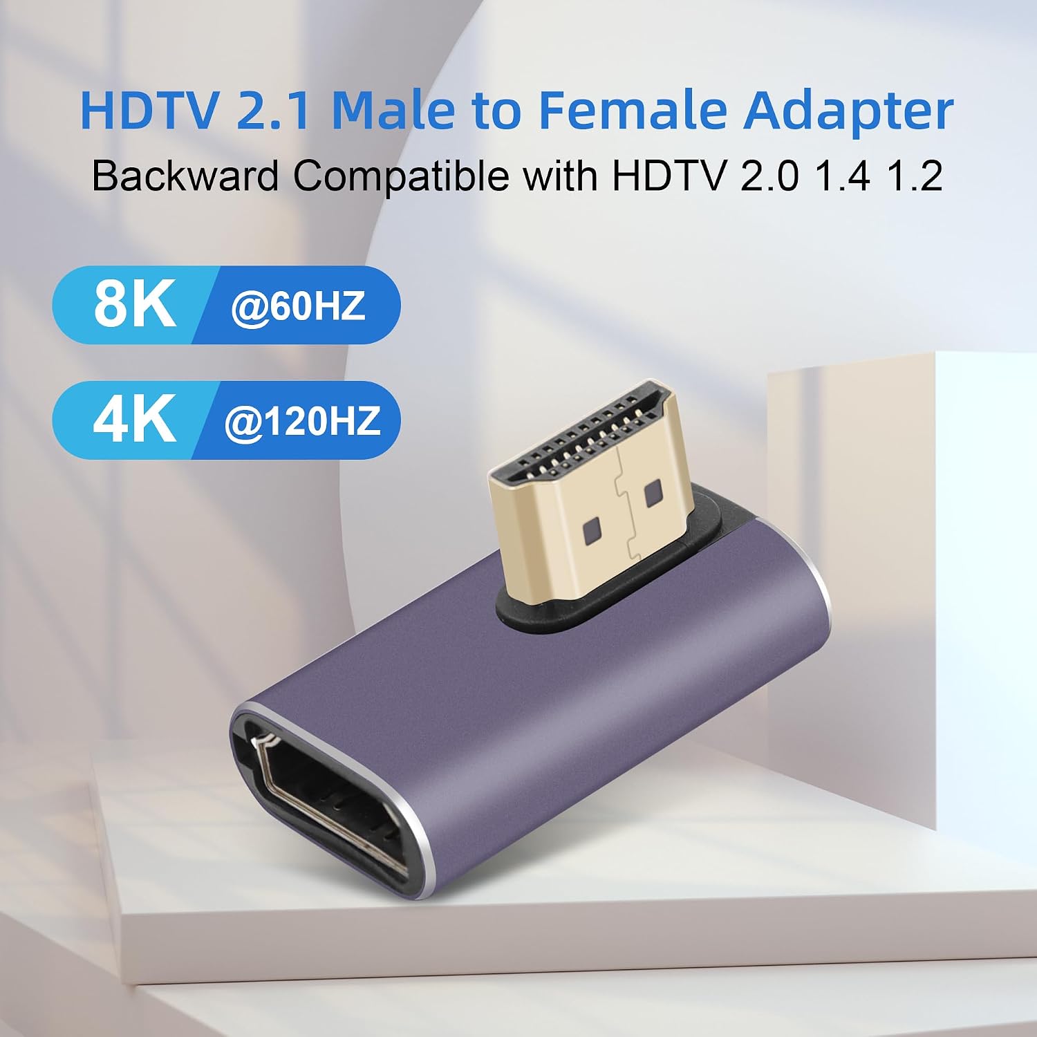 Detalle de RIIEYOCA 8K HDMI adapter 8K@60Hz right angle