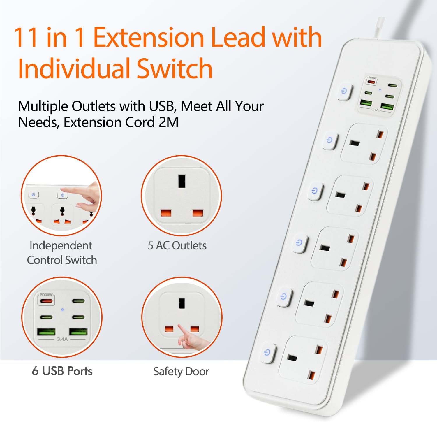 Detalle 2 de BOCHLION Extension Lead PD30W 2m