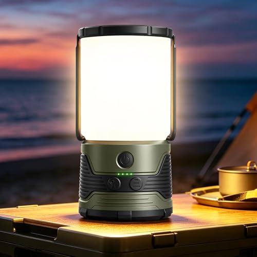 Detalle de Glocusent Lampe Camping Rechargeable 1200LM – lumière 360° , USB-C, SOS, autonomie jusqu’à 400h