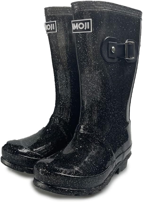 Detalle 2 de AMOJI Kids’ Rain Boots, PVC, Glitter Finish, Lightweight and Non-Slip