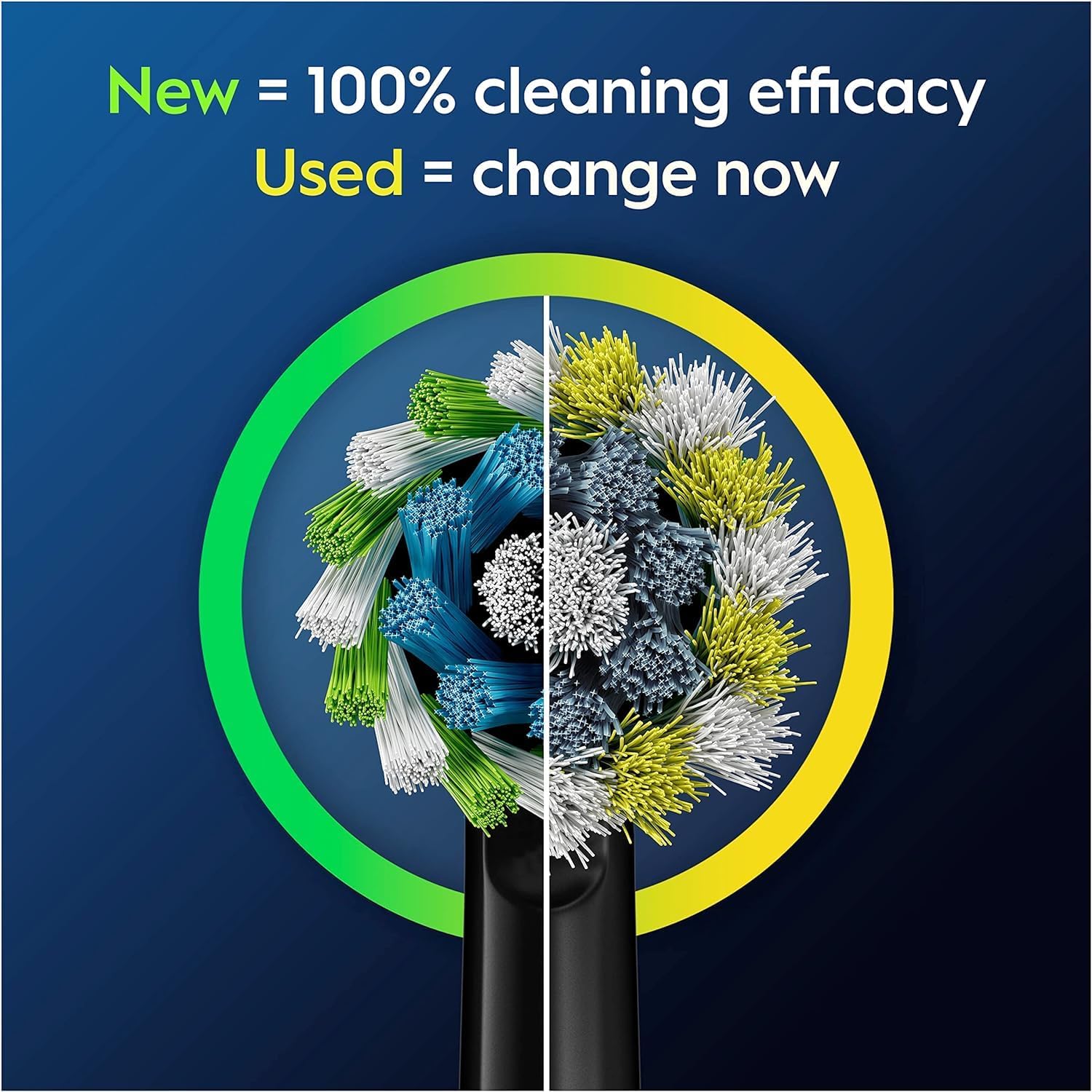 Detalle de Oral-B Pro Cross Action Electric Toothbrush Heads – 4 Pack, Black