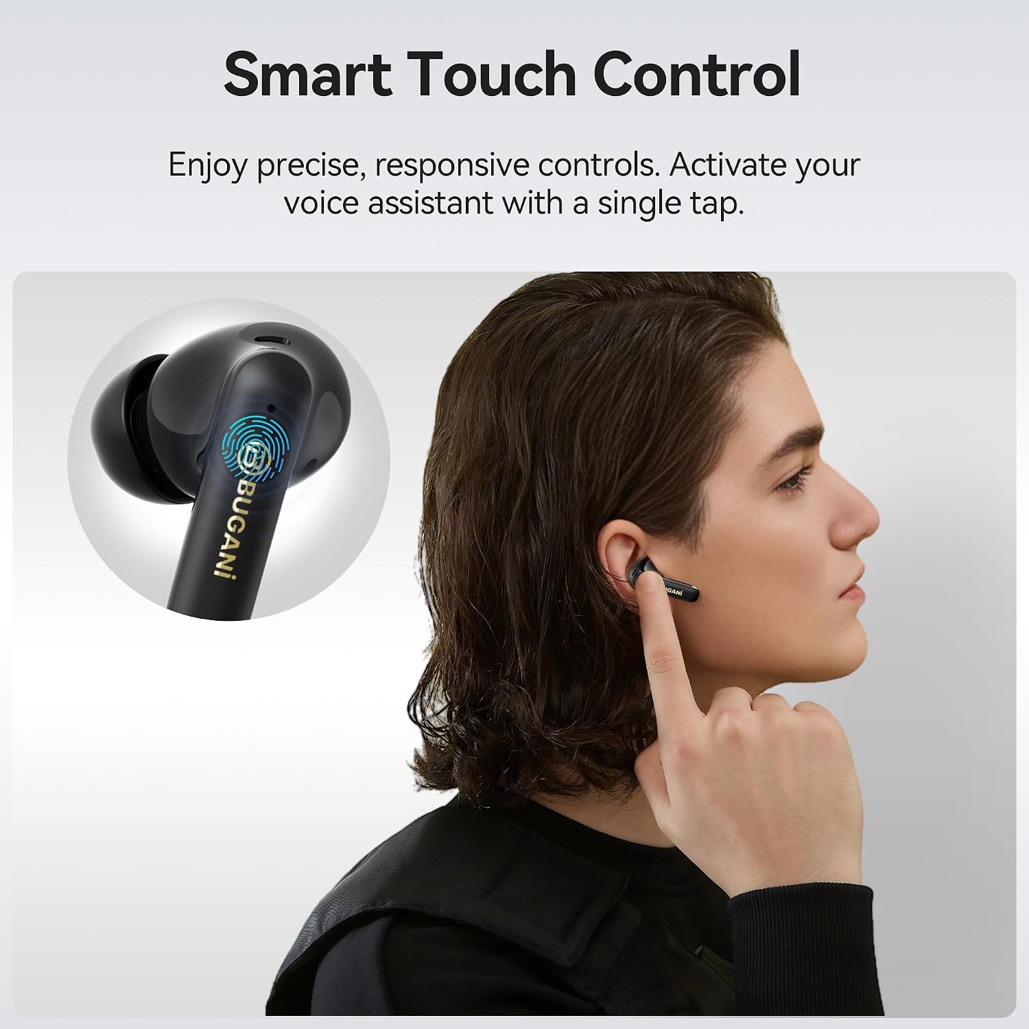 Thumbnail 4 de BUGANI True Wireless Open-Ear Clip Earbuds, Bluetooth 6.0, IPX5, 24-Hour Playtime
