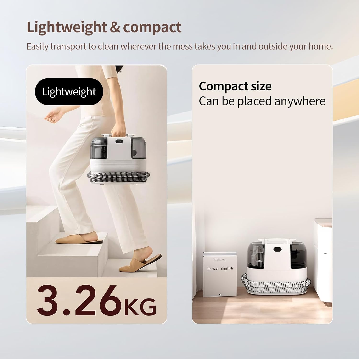 Detalle 2 de PUREBEAR 1 Handheld Carpet Cleaner, Dual Tanks and 18 kPa Suction