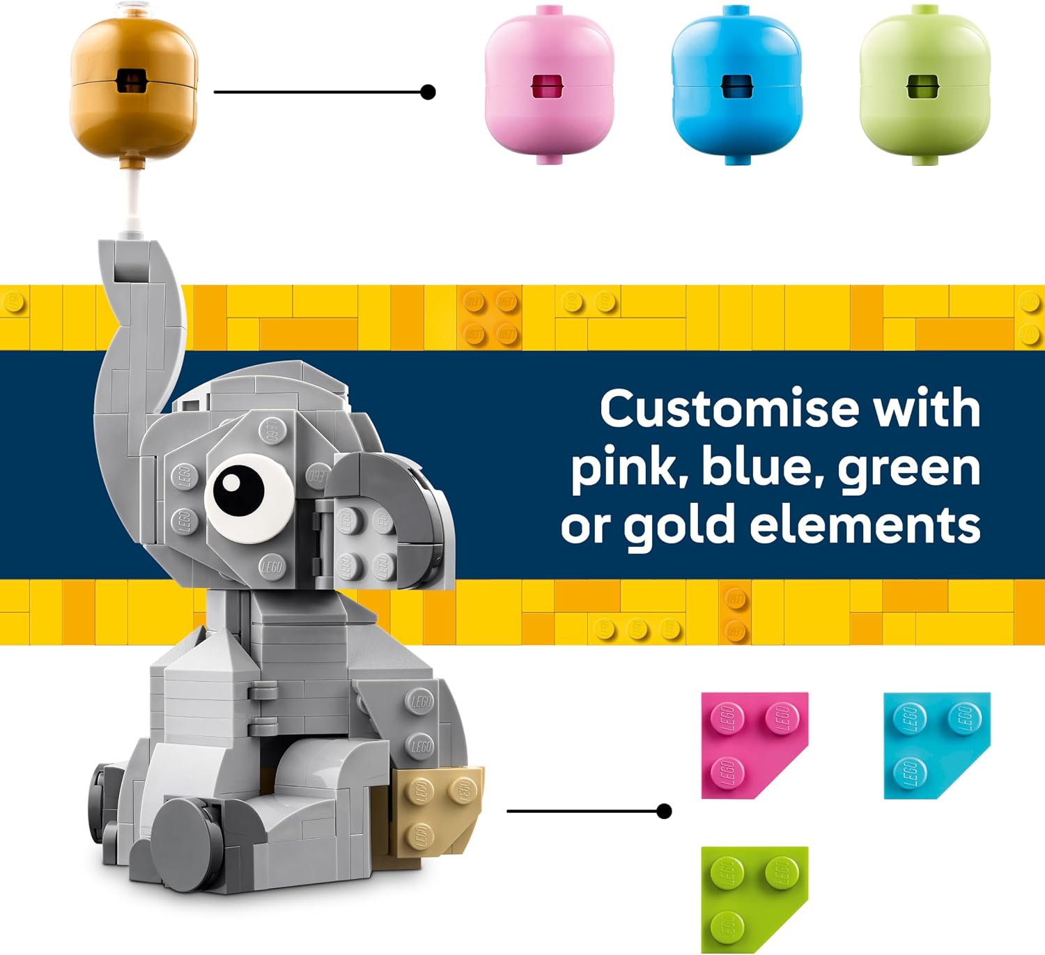 Detalle de LEGO Baby Elephant in the Sky 40814 Animal Building Set, 402 Pieces