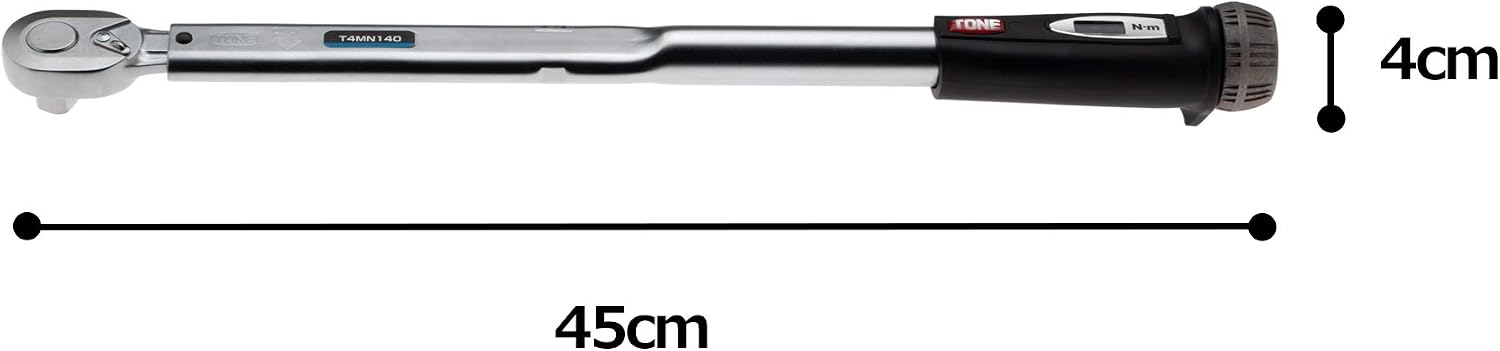 Thumbnail 4 de トネ(TONE) T4MN140 プレセット形トルクレンチ 12.7sq・30～140N・m・ブラック