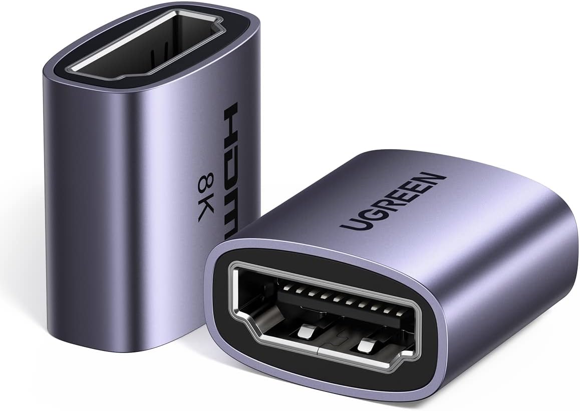 Detalle de UGREEN 90594 HDMI中継アダプター HDMI2.1 8K@60Hz対応 メス-メス 2個セット