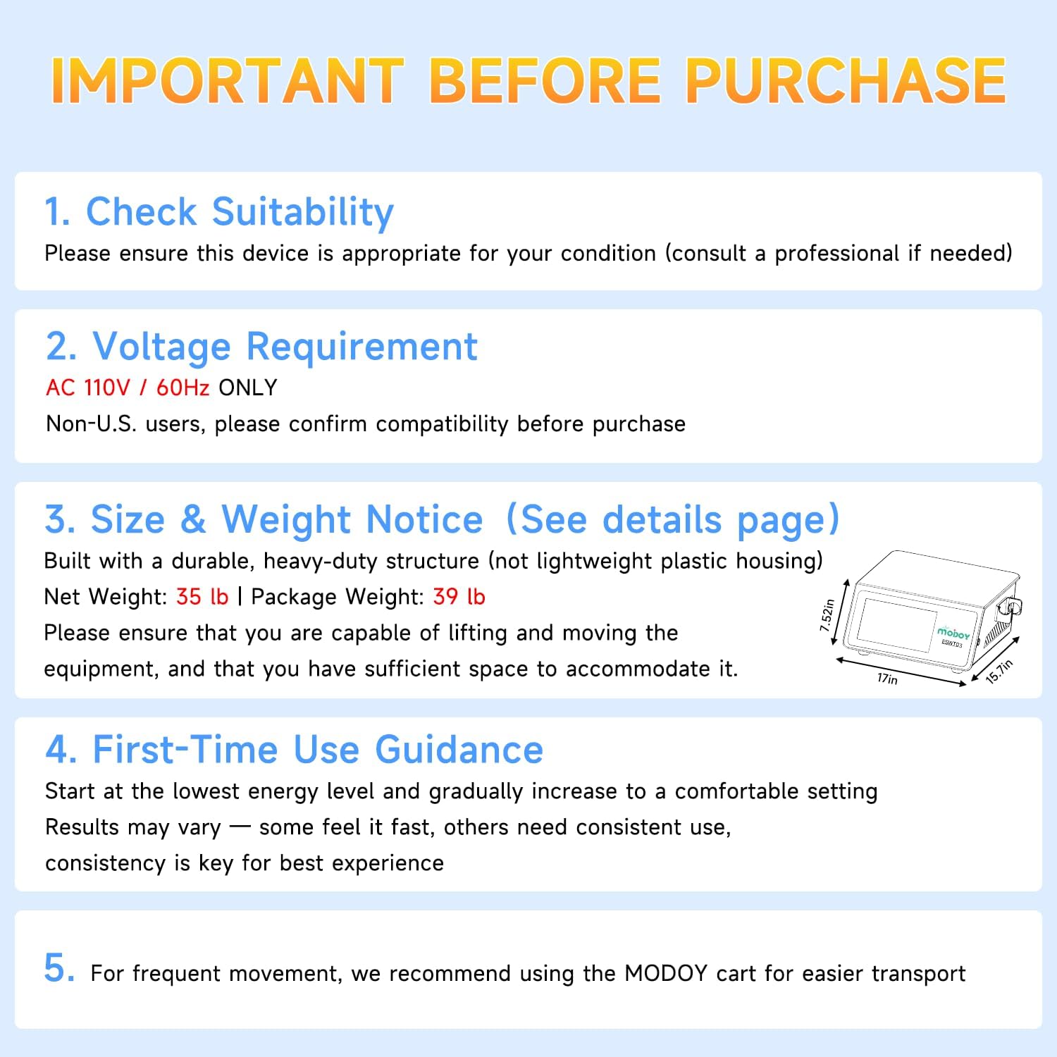 Thumbnail 3 de MODOY ESWT03 Radial Shockwave Therapy Machine (FSA/HSA Eligible) for At-Home & Clinic Use