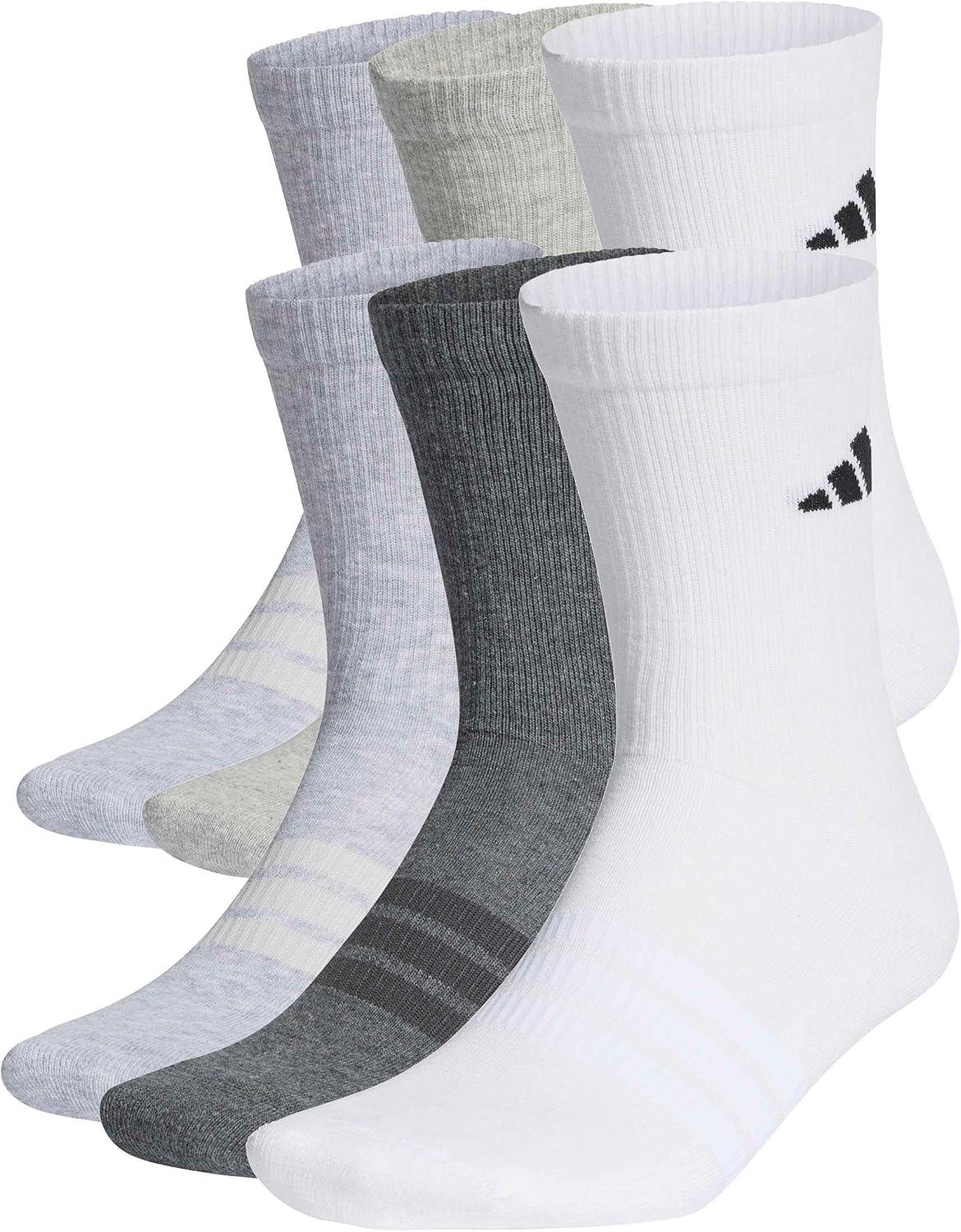Detalle de adidas Cushioned Crew Socks, 6-Pair Pack
