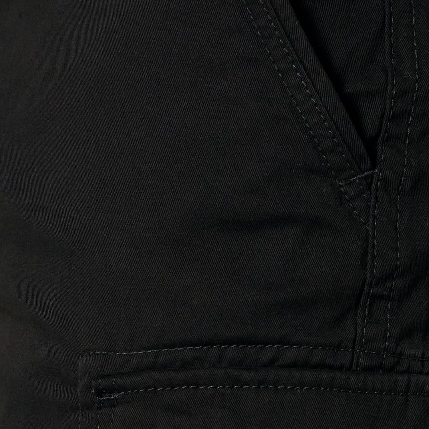 Detalle de Amazon Essentials Pantalones Cortos Cargo de Corte Clásico para Hombre — 25 cm, Negro, 33W