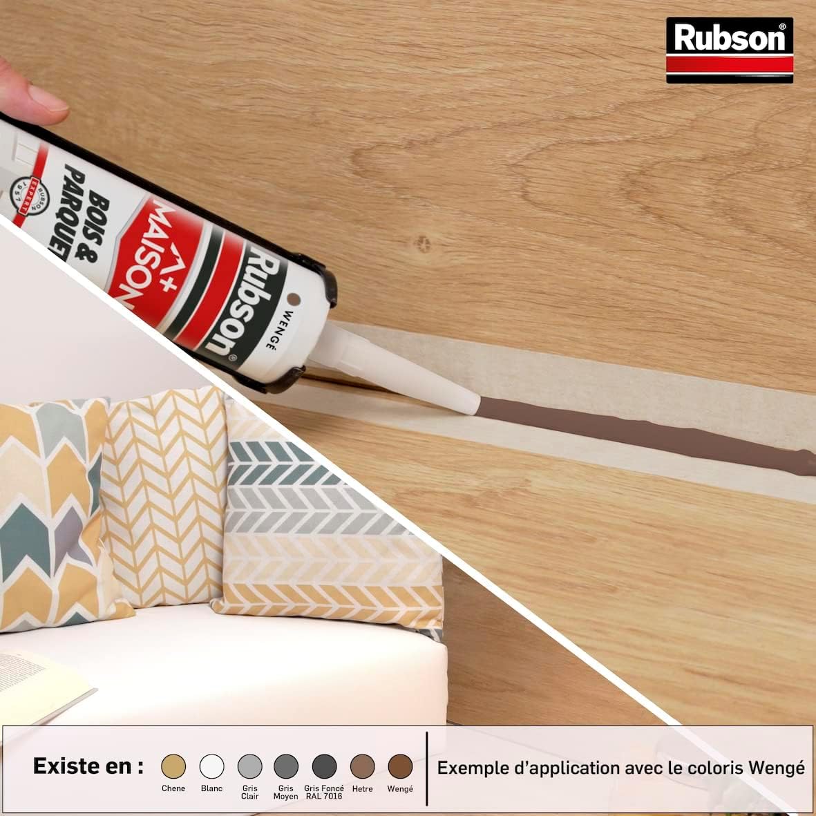 Thumbnail 4 de Rubson Perfect Home Mastic Bois & Parquet couleur chêne – Mastic acrylique 280 ml