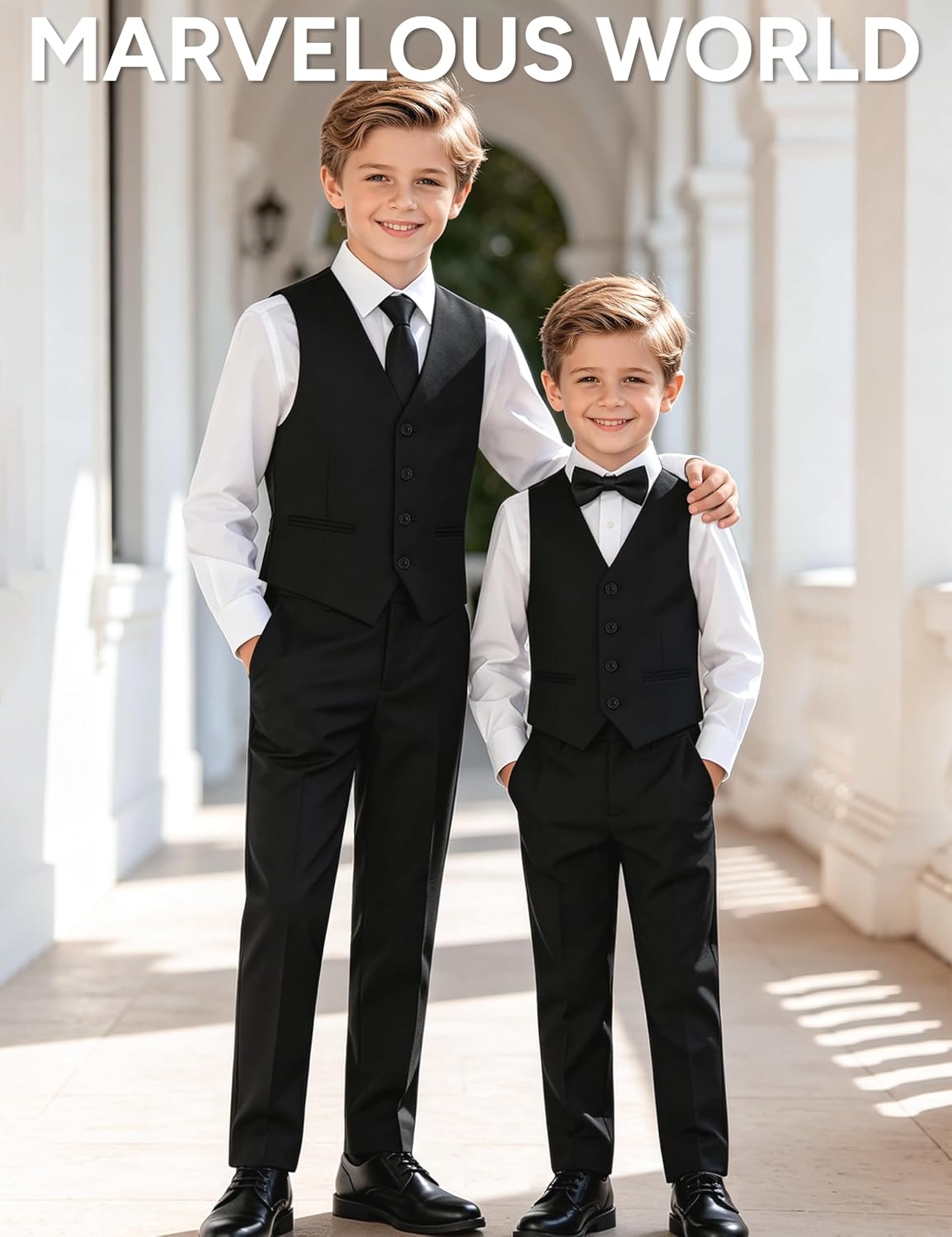 Detalle 2 de Marvelous World Boys' Suit Set, Slim Fit