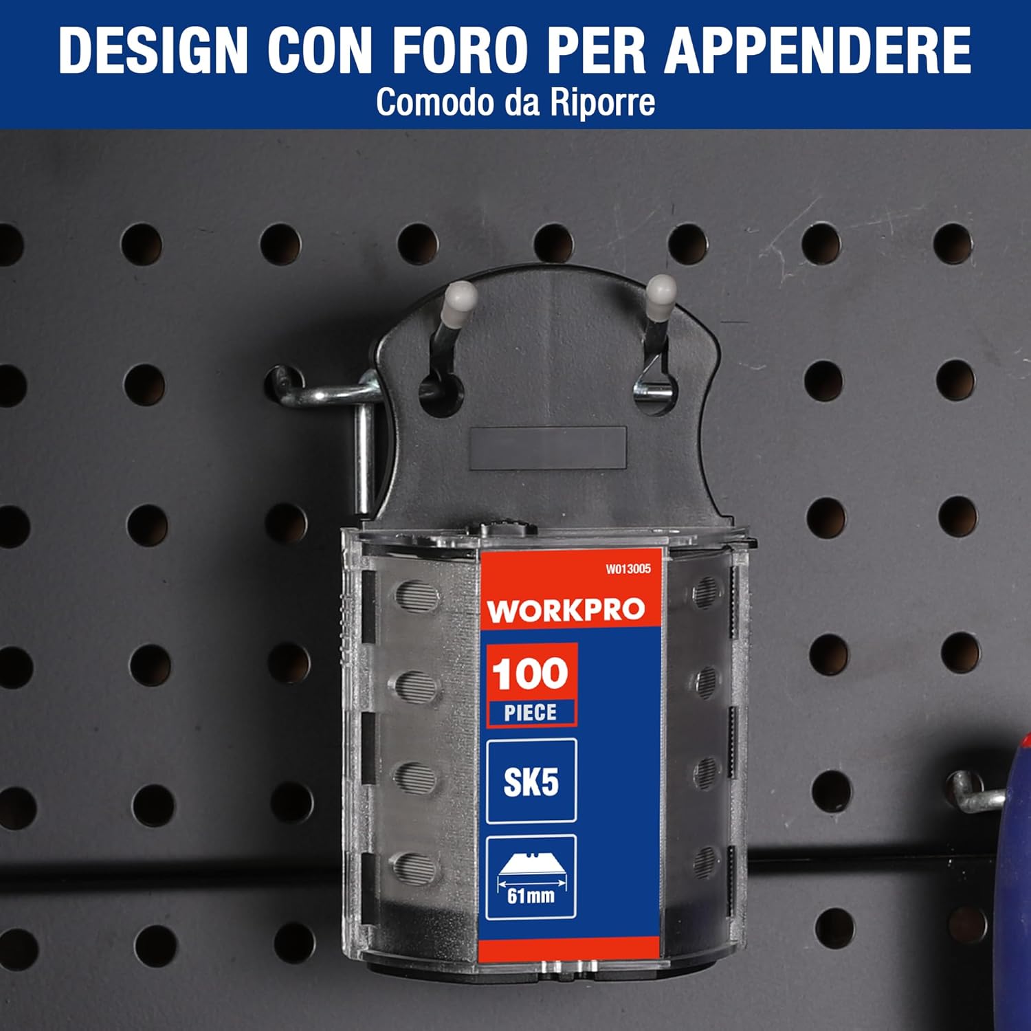 Thumbnail 4 de WORKPRO Lame di Ricambio per Cutter in Dispenser 100 Pezzi SK5 Acciaio Heavy Duty