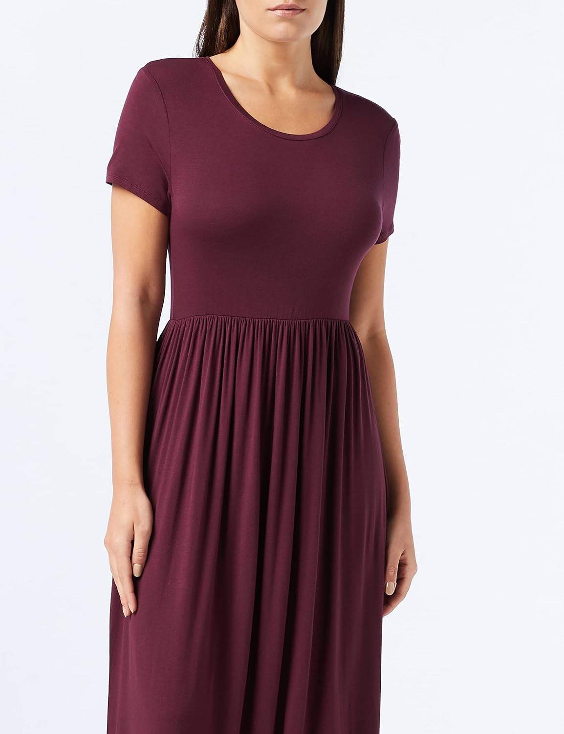 Thumbnail 1 de Amazon Essentials Women's Fit and Flare Short Sleeve Waisted Maxi Dress (Plus Size)