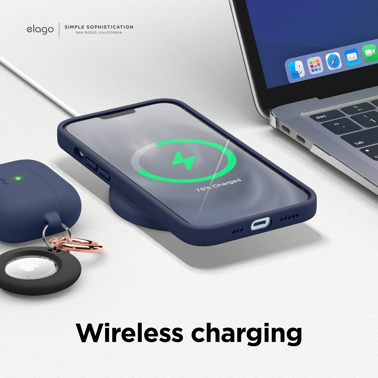 Thumbnail 6 de elago Liquid Silicone Case for iPhone 13 Pro (6.1") in Jean Indigo – full-body 3-layer protection