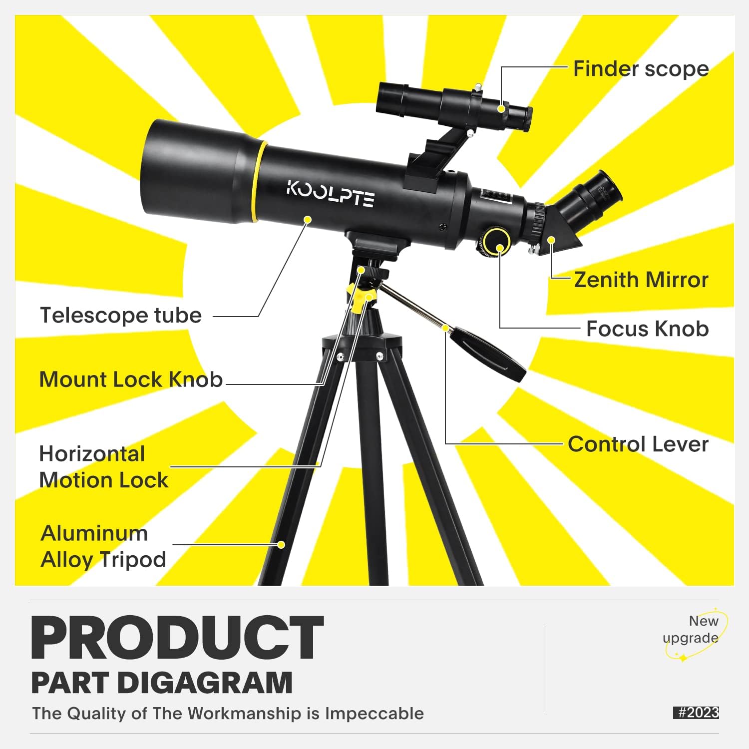 Detalle 2 de 70mm Aperture 400mm Refractor Telescope 20x-200x